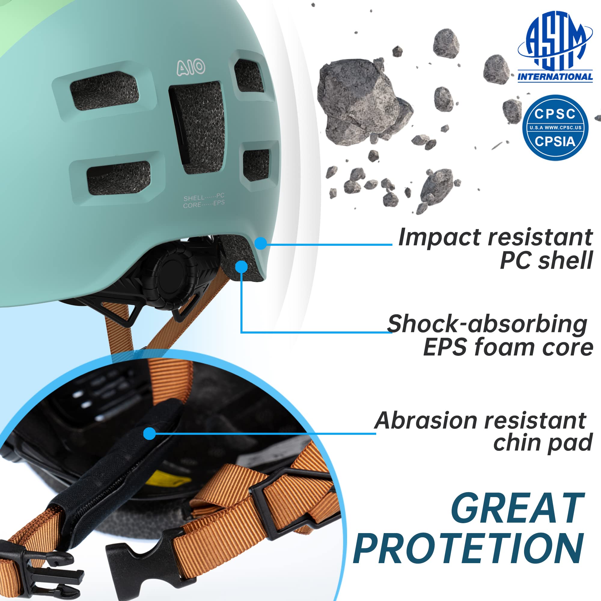 Casco Bici da Uomo/Donna, Leggero Casco da Bicicletta, Casco da Skateboard, Casco da Elettrico Bicicletta, Casco da Elettrico Skateboard