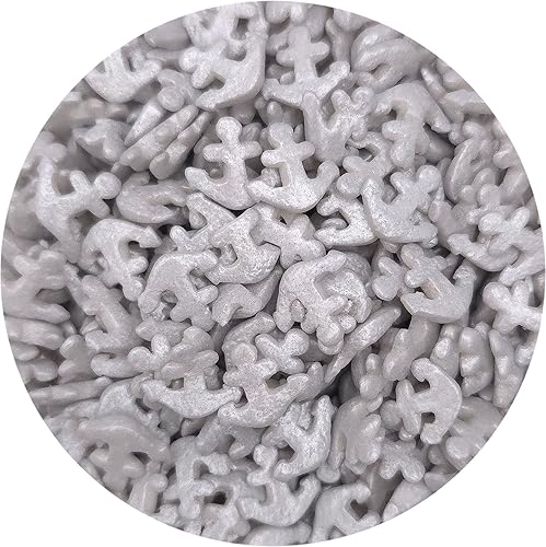 NCS Silver Anchor - Decoración comestible para tartas de caramelo, 8 onzas