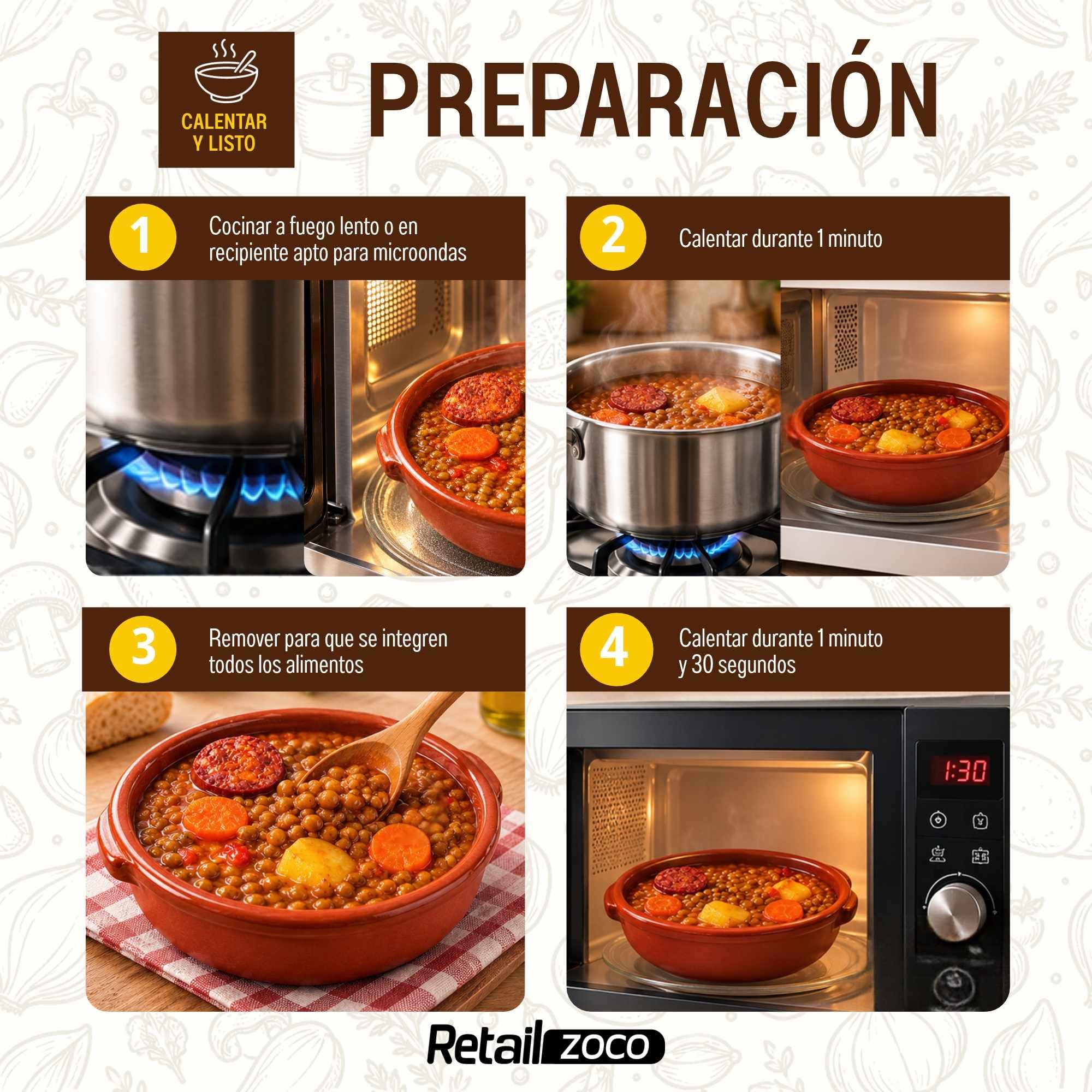 Lentejas con Chorizo a la Riojana Montemayor, Plato Preparado para Calentar - imagen 3