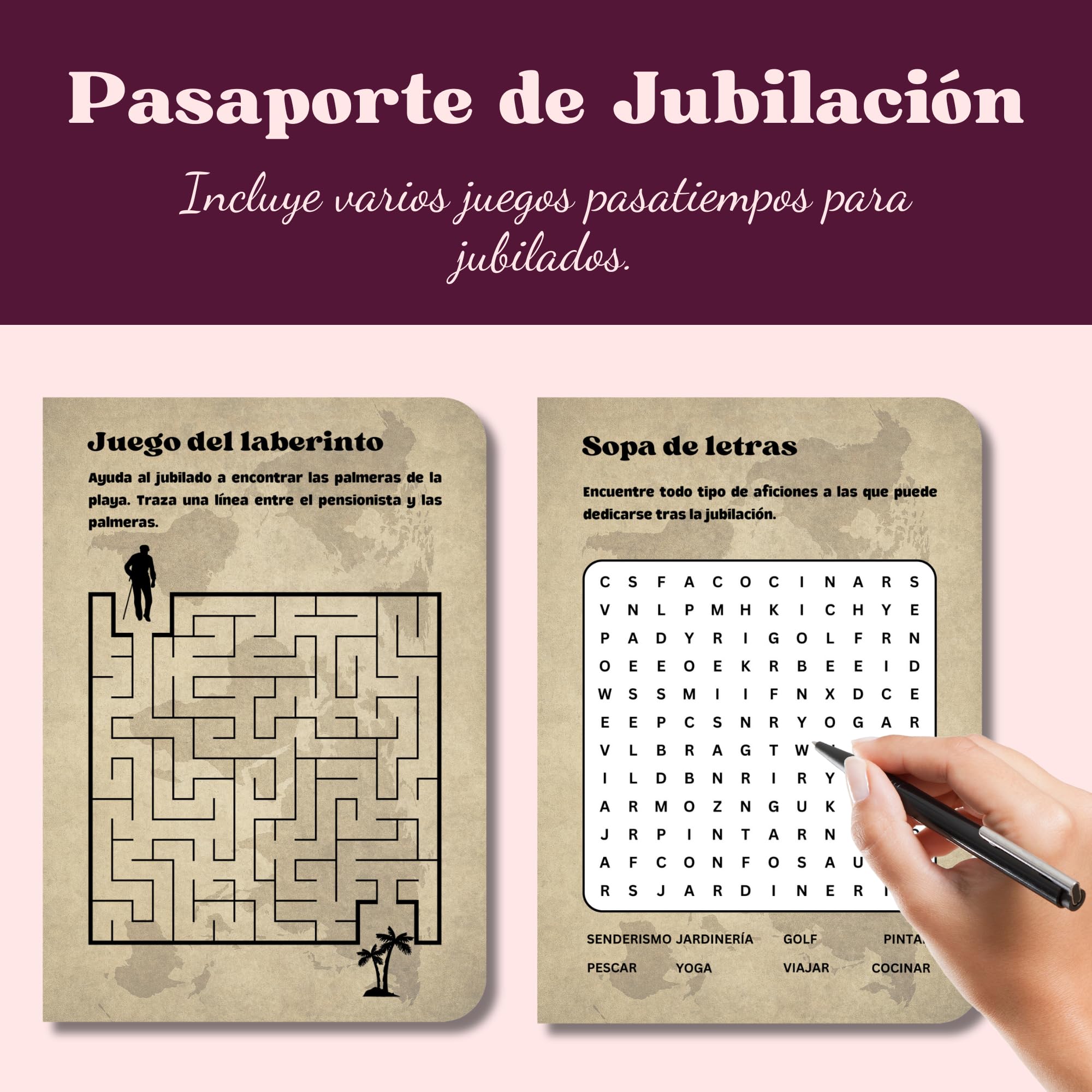 EQUIK PRODUCTS Regalo Original para Jubilación | Tarjeta Divertida y de Felicitación | Libro de Firmas con Dedicatorias | Pasaporte para una Vida Nueva (Jubilación)