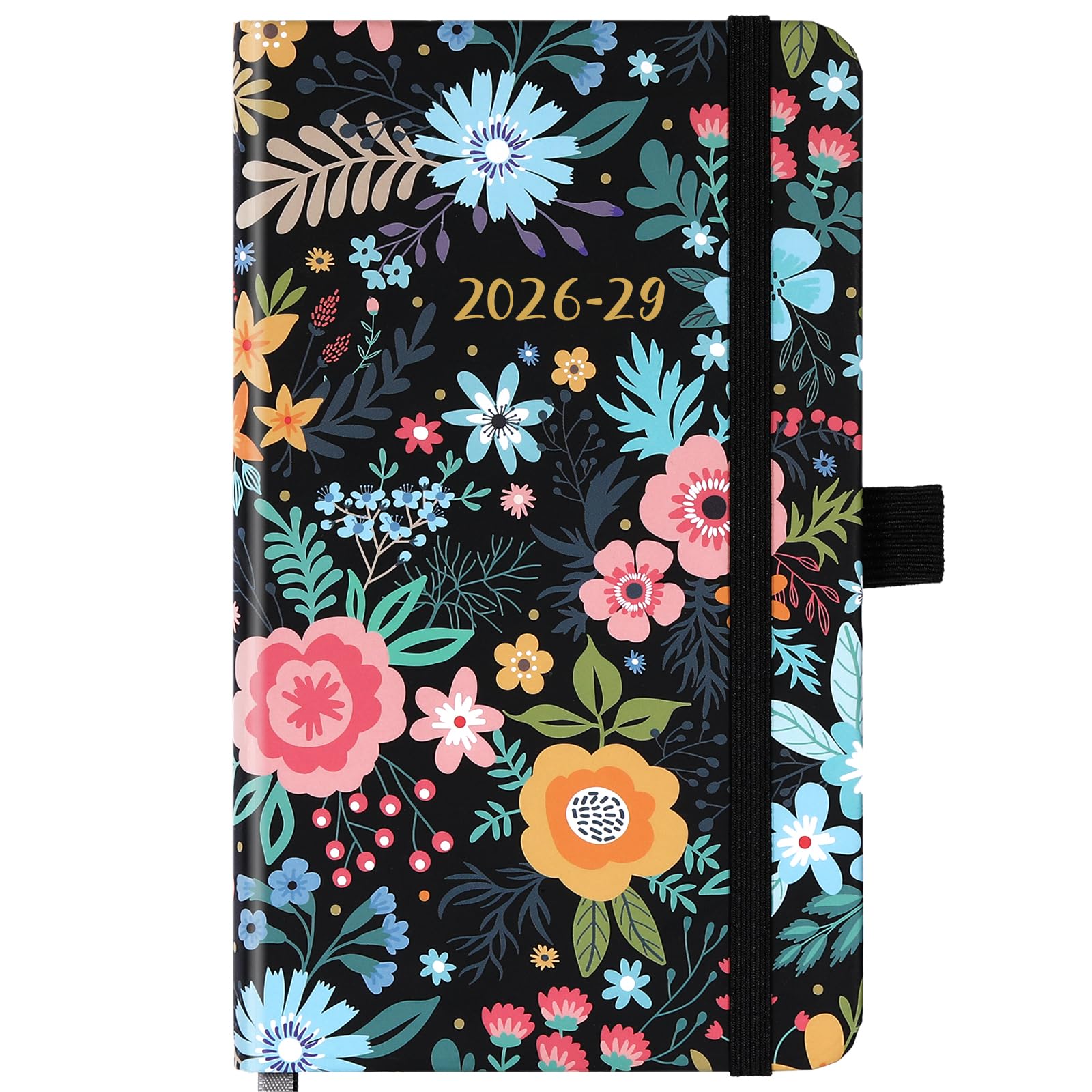 Poluma 2025-2028 Pocket Planner/Calendar - Monthly, 6.6" x 3.7", Black, Jul. 2025 - Jun. 2028, Inner Pocket, 63 Notes Pages, 5 x 8 inches