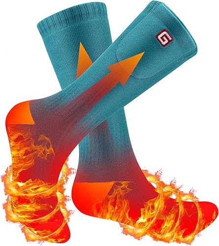 SVPRO Calcetines calefactables recargables para hombres y mujeres, calcetines térmicos eléctricos con pilas, 3 ajustes de calor, calcetines de