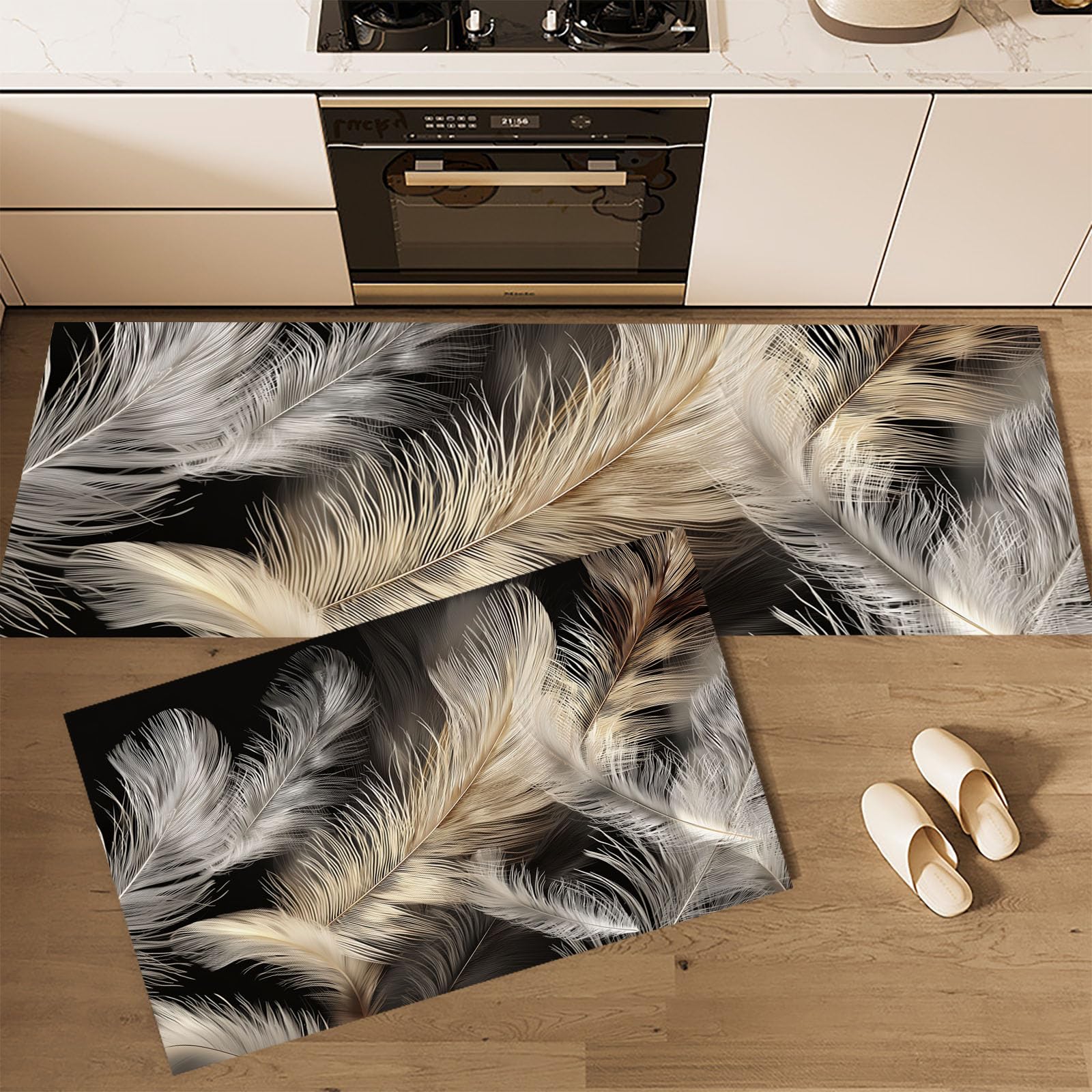 Tapis de cuisine lavable et antidérapant lot de 2 protection sol 40x120