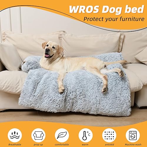 Miniatura 2 de YAEM Dog Couch Bed, Washable Dog Bed for Couch with Waterproof Bottom and Non-Skid Grip, Thickened Cushion Dog Beds for Furniture, Fluffy Faux Fur