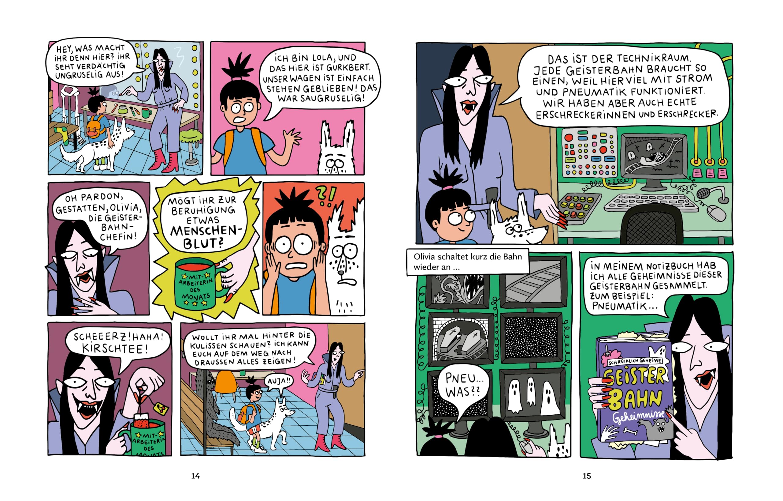 Schrecklich geheime Geisterbahn-Geheimnisse: Comic & Sachinfos & DIY-Ideen | Cover leuchtet im Dunkeln | Gruselspaß ab 5 Jahren