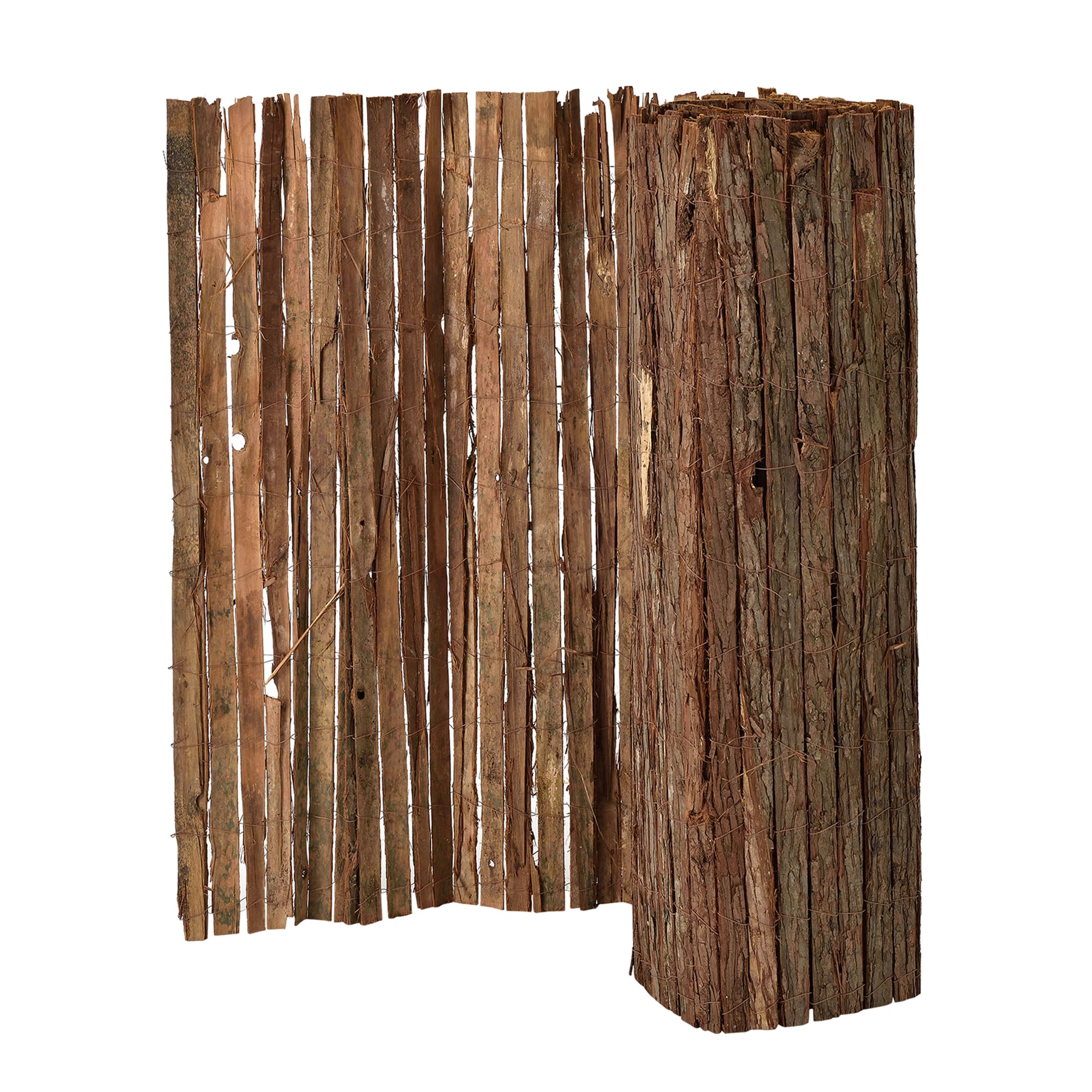 casa.pro Valla de Corteza Zamora Valla de Ocultación Separador de Ambientes para Jardín Terraza Balcón Patio Pantalla de Privacidad 100 x 300 cm - Natural