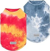 Vista 10 de Fitwarm Camisa hawaiana de palma de coco para perro, ropa tropical de verano para perros pequeños, traje con cuello para mascotas, verde mar claro