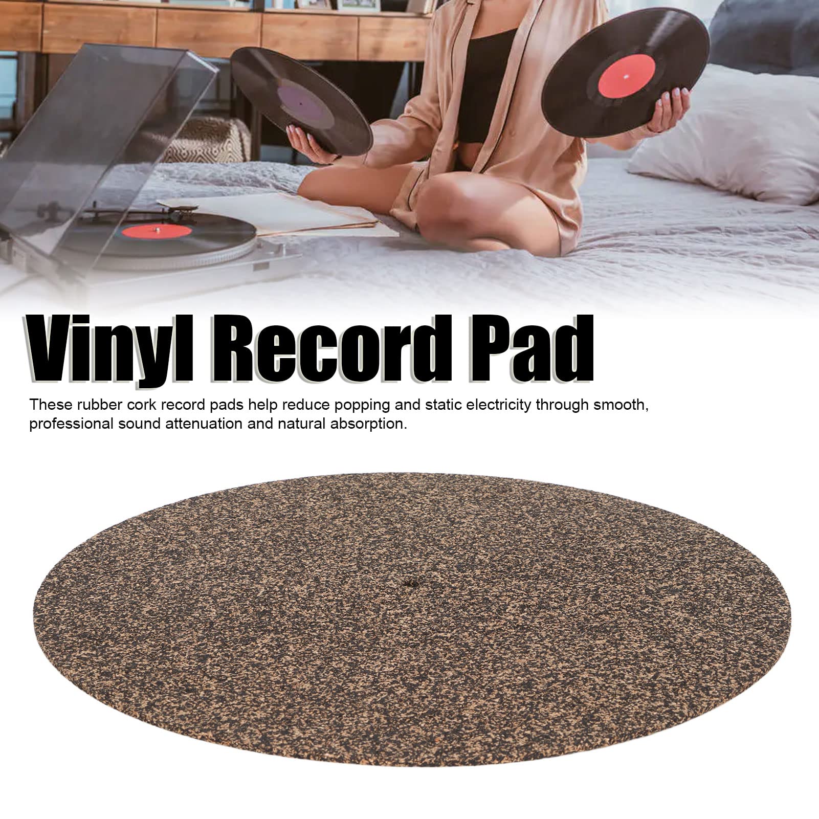 Essentials Cork Rubber Mat – antistatische platenmat van kurk en rubber Essentials Cork Rubber Mat – antistatische platenmat van kurk en rubber