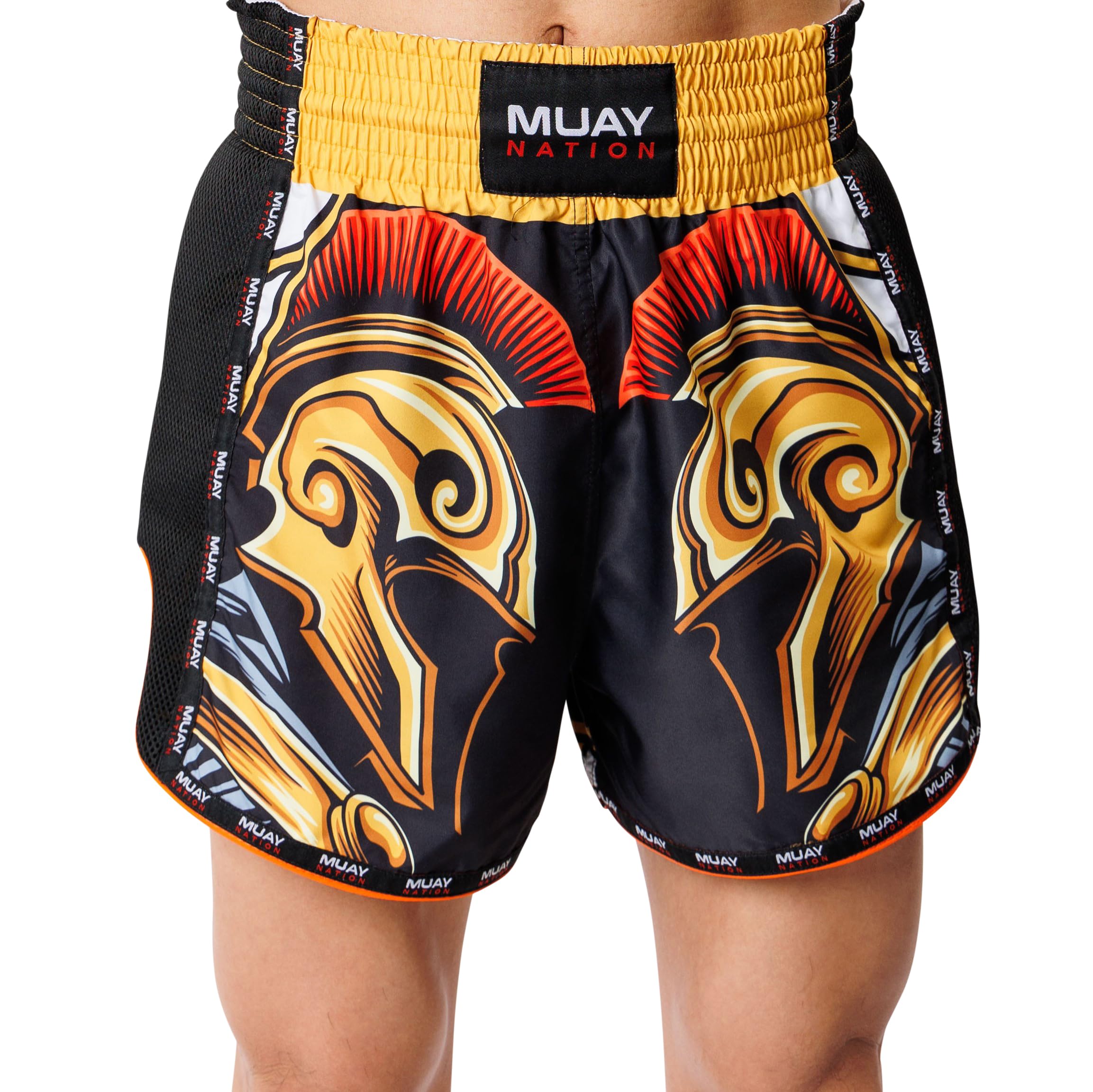 Pantalones cortos de Muay Thai para hombre y mujer, corte delgado, para artes marciales mixtas, entrenamiento, kickboxing, artes marciales