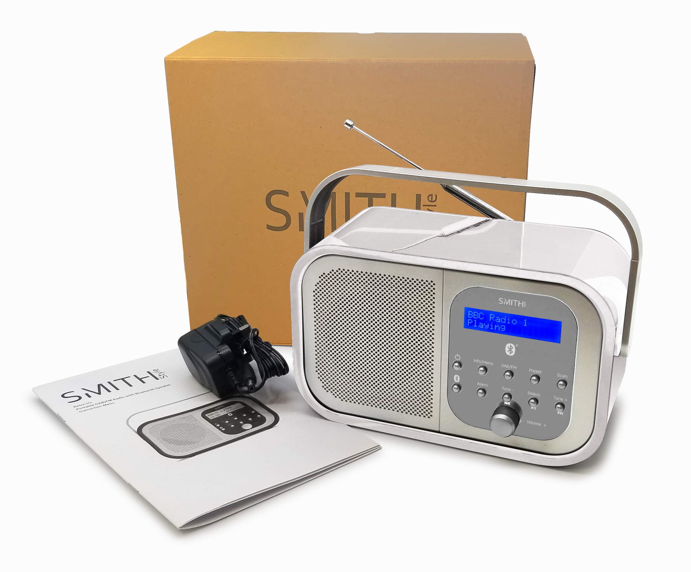 Buy SmithStyle Retro H1 DAB Radio with Bluetooth DAB Radio Portable