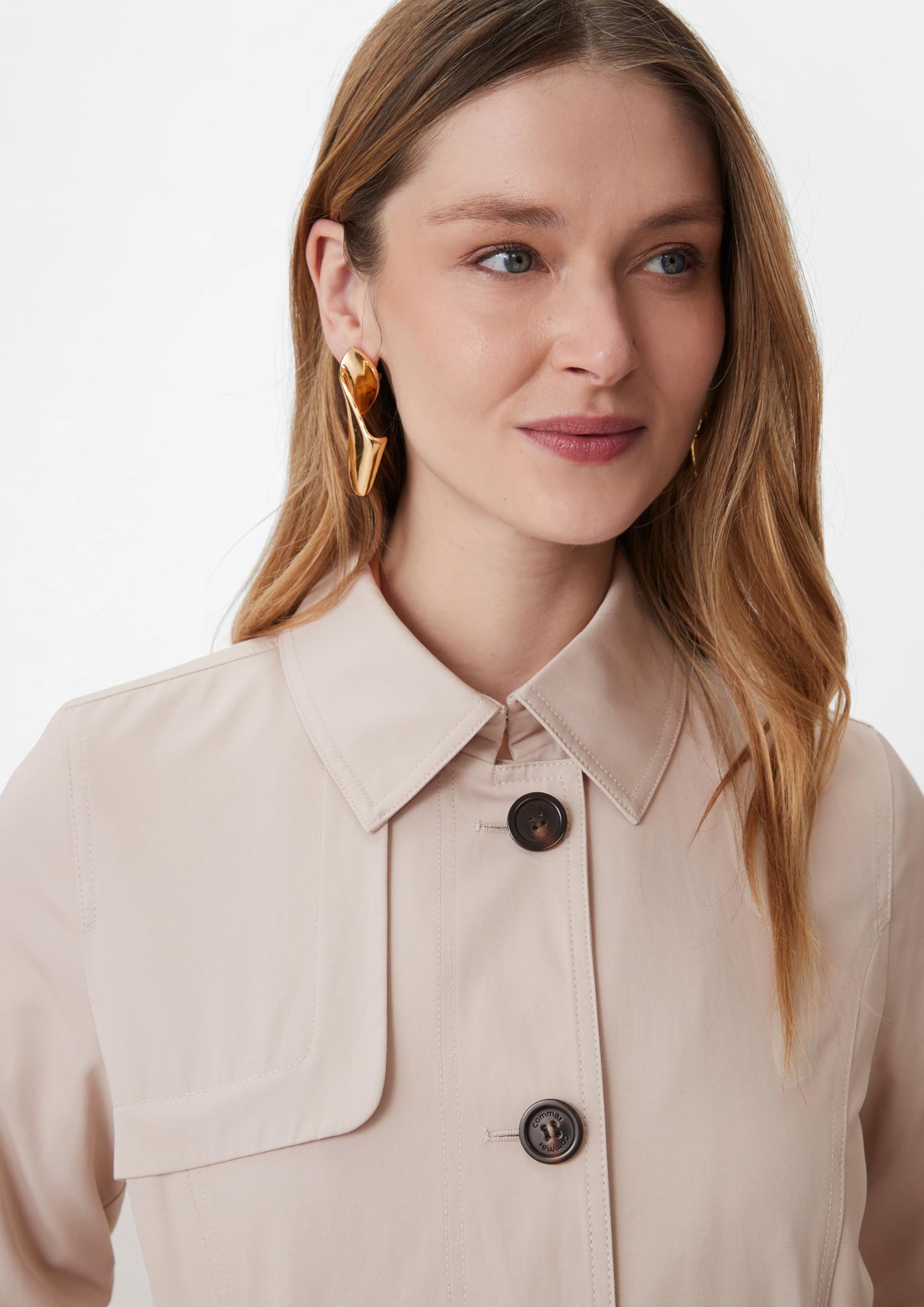 COMMA Taillierter Trenchcoat mit Bindegürtel