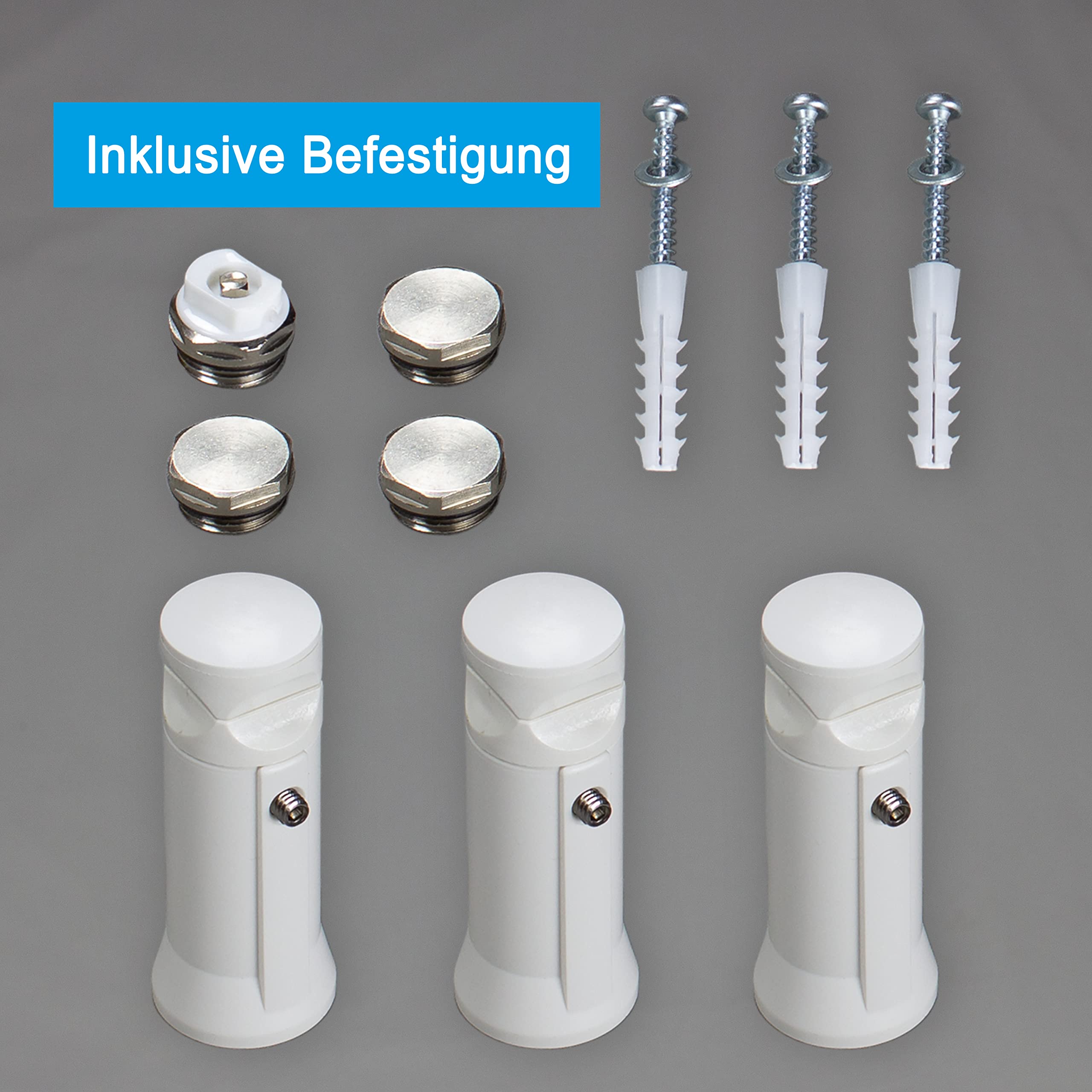 Austausch Badheizkörper Bad Renovierung Heizkörper mit Seitenanschluss Nabenanschluss weiß (1732 x 500 (Anschlussmaß 500) mm) (773 Watt nach EN442)