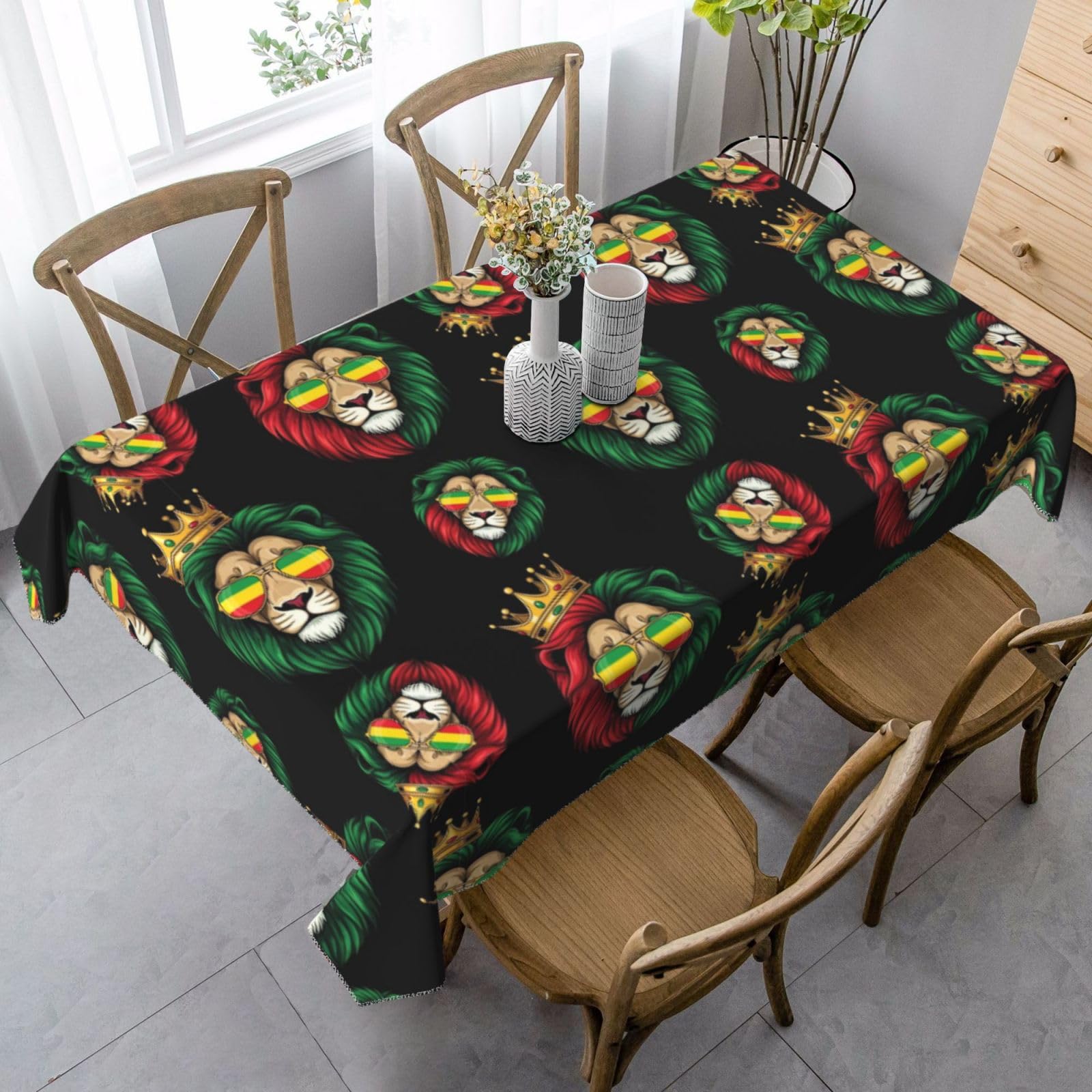 Nappe Roi du Reggae pour ambiance de fête et cocktail en extérieur