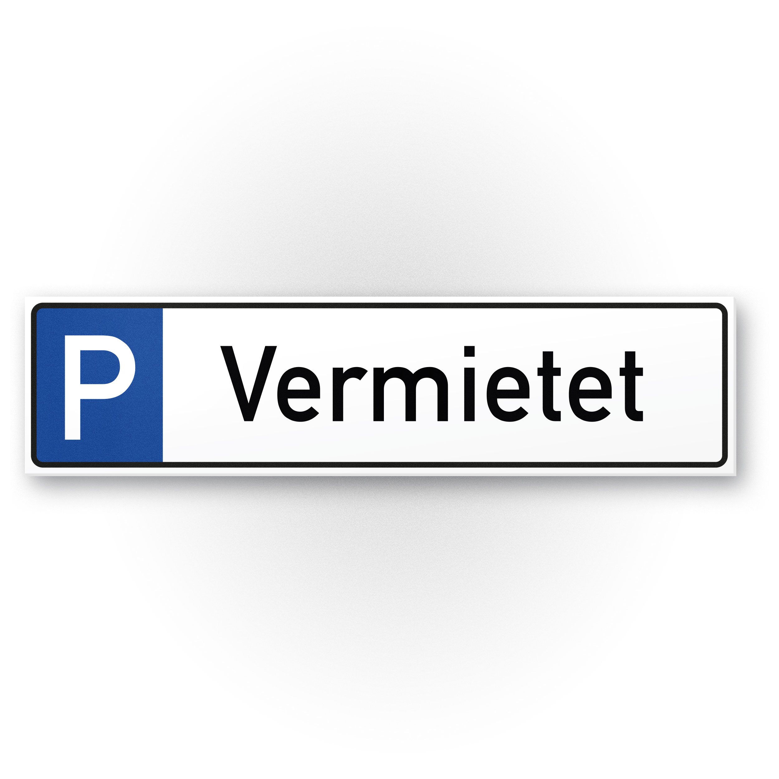 Parking Rents Plastic Sign (40 x 10 cm) No Parking Sign No Parking Sign No Parking Sign, Private Parking Reserved – Free Holding Parking Sign Rented – Falschparker