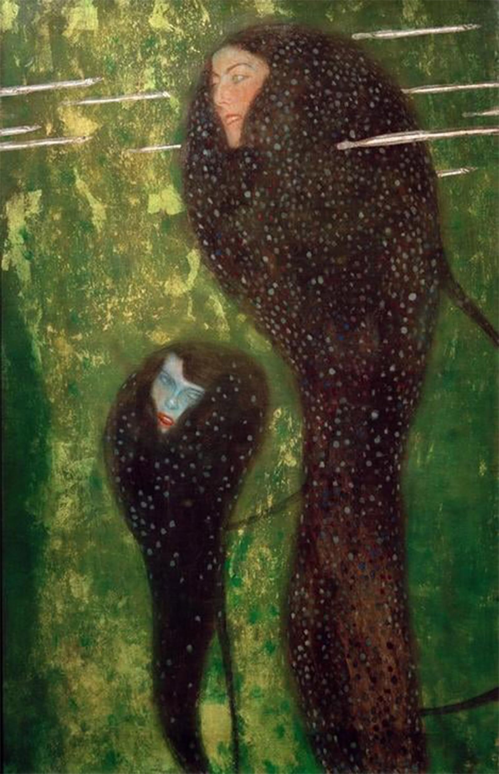 ARTXLXXBN Famous Art Print Poster Vintage Wall Art Nixen by Gustav Klimt Canvas Art Poster for Home Decor 60x90cm
