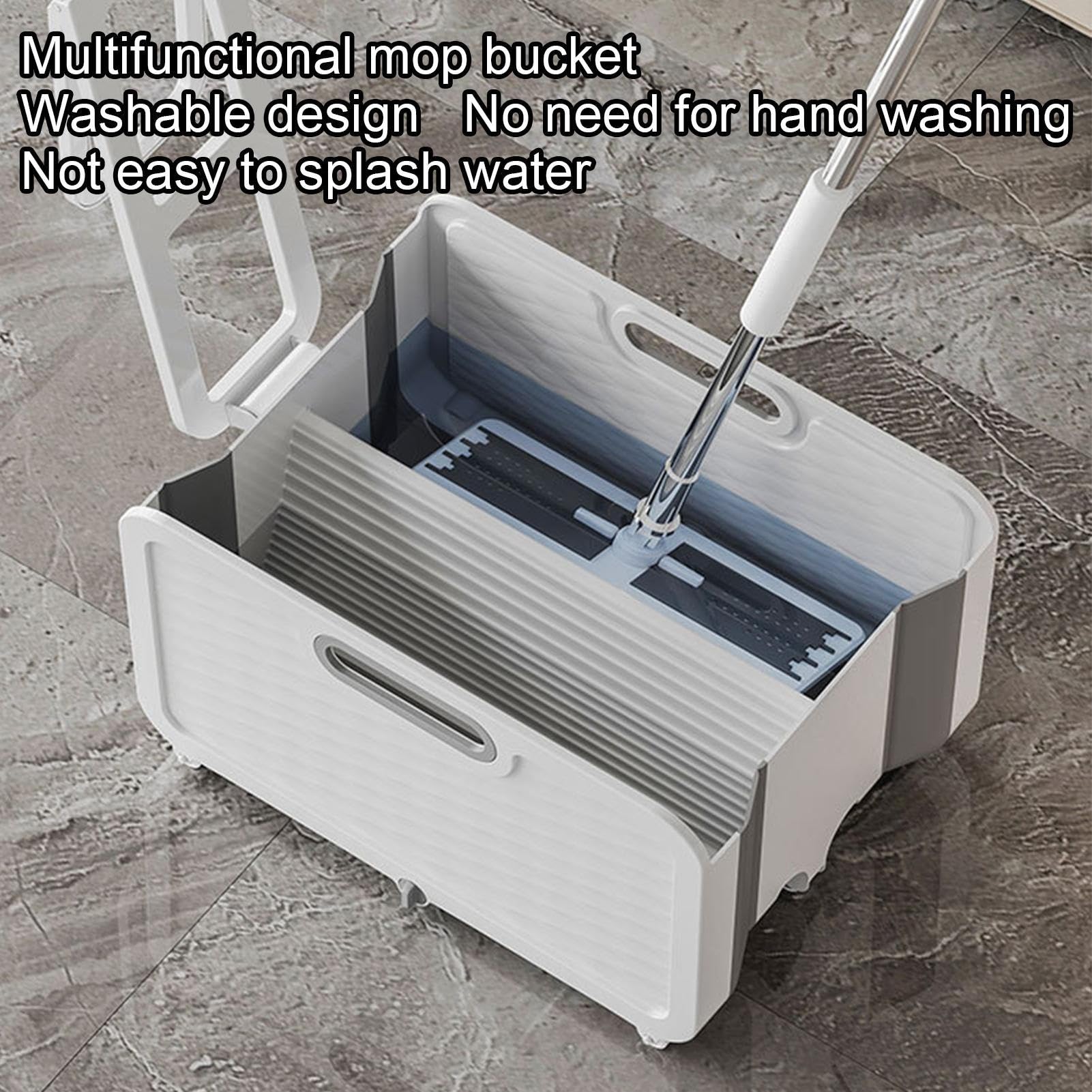 Cubo de limpieza plegable, cubo para moocito plegable portátil, cubo de almacenamiento compacto, cesta para la colada, práctico cubo de agua plegable lavabo para ahorrar espacio para fregona