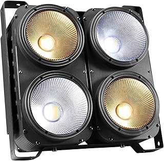 COB Stage Lights, 400W LED Par Light, 3500K~7500K Spotlights LED Blinder Warm&Cold White DMX512 Sound Activated for Church Events Wedding Parties Concert Theater