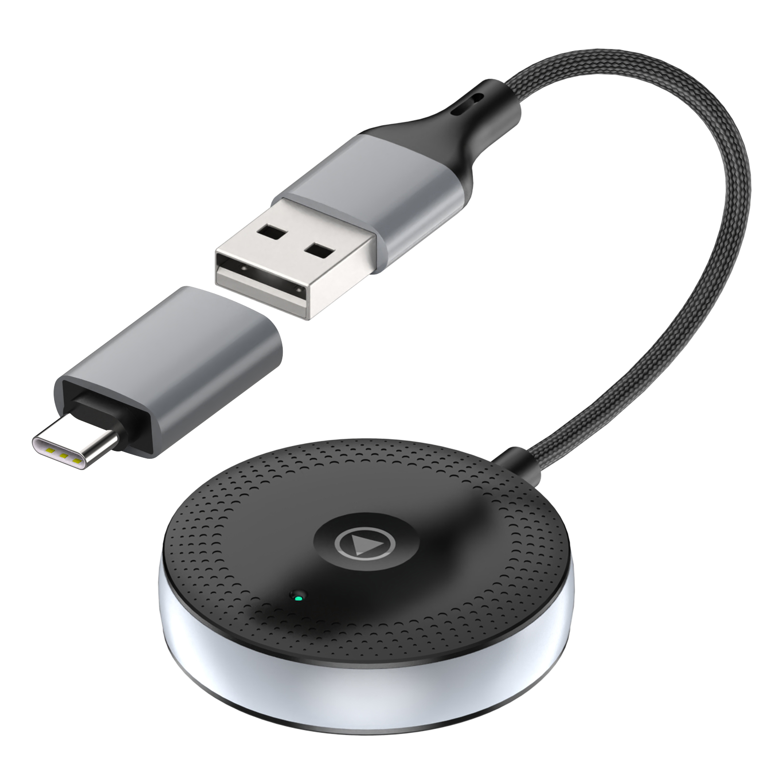 Adattatore Carplay Wireless per iPhone 17 16 15, Android Auto, Plug and Play per CarPlay/Android Auto di Fabbrica, USB A e Type C 2 in 1, Compatibile con Auto dal 2016 e
