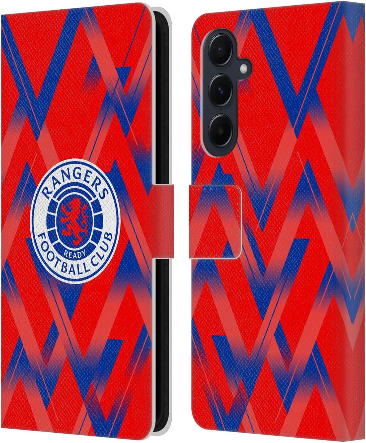Head Case Designs Officially Licensed Rangers FC Fourth 2023/24 Kit Leather Wallet Case Compatible with Samsung Galaxy A55 5G