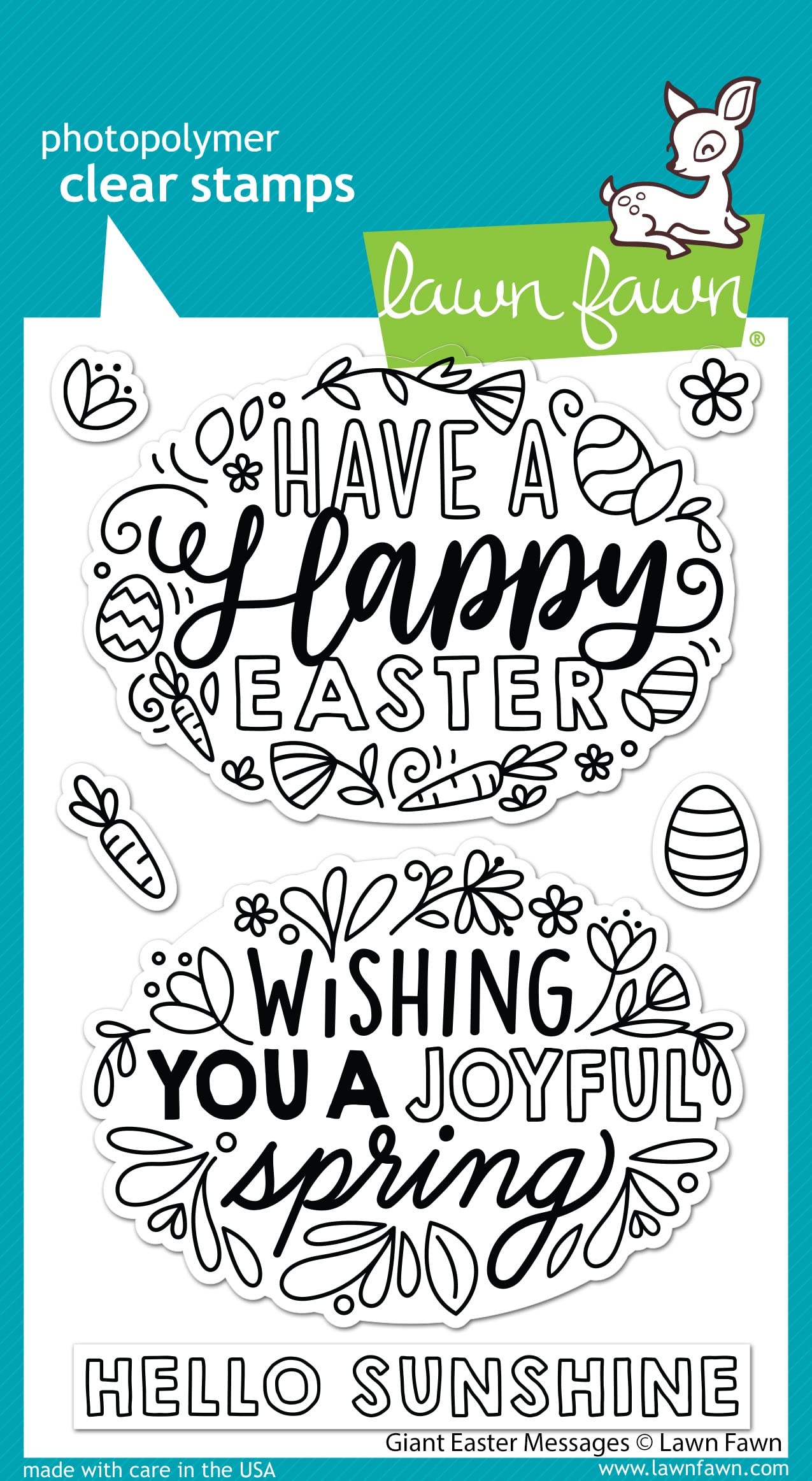 Tampons Lawn Fawn Clear Stamps Giant Easter Messages loisirs créatifs scrapbooking