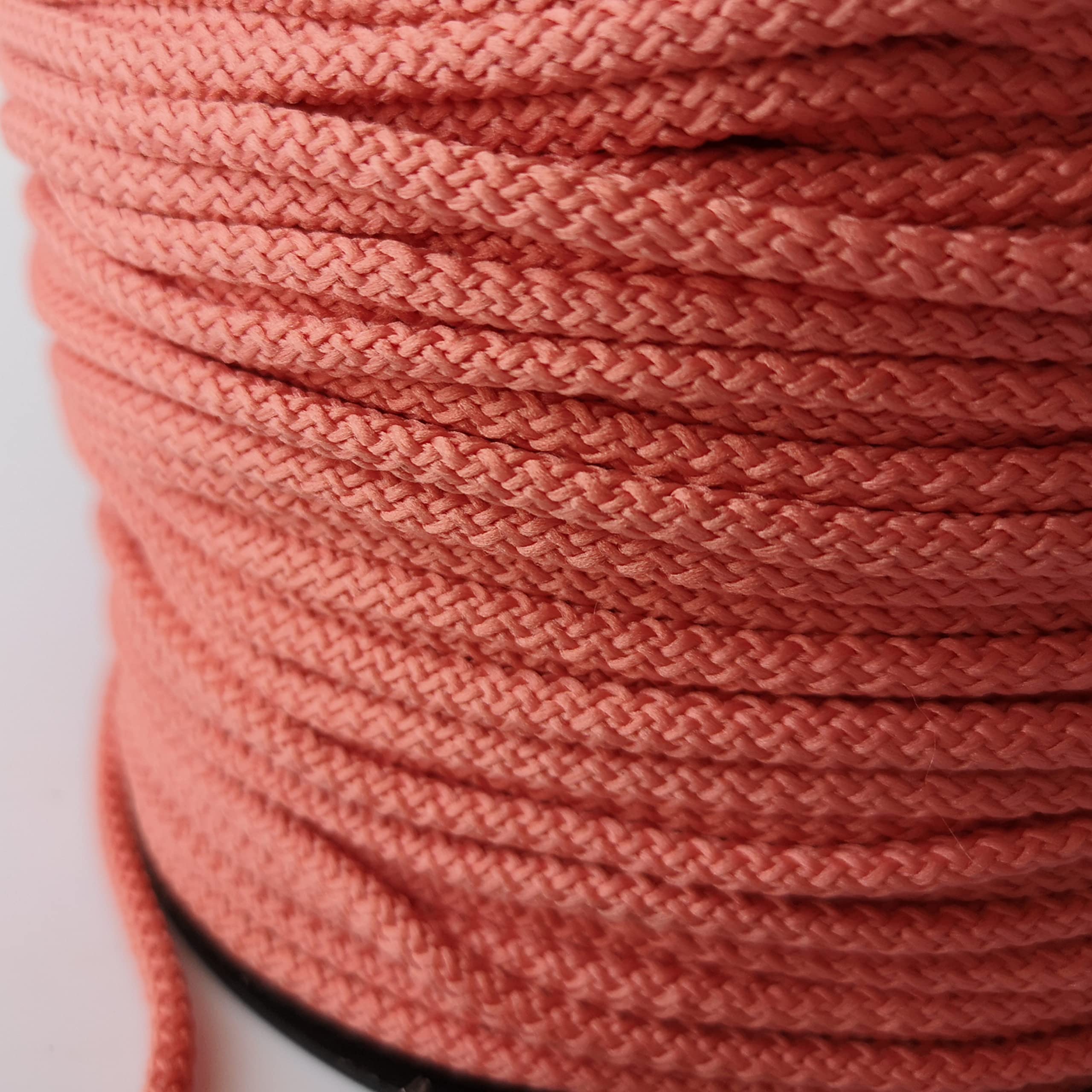 5mm Cord Drawstring Rope Polypropylene Strong String Craft Lacing Braided DIY (Pink, 20 meters / 65 ft) โ image 1
