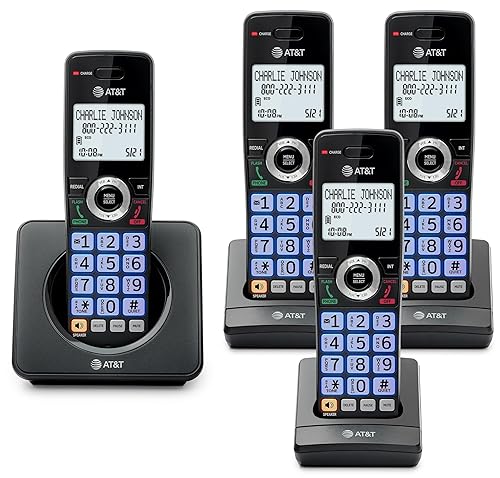 Miniatura 18 de AT&T GL2101-51 Teléfono de línea fija para el hogar con 5 auriculares y bloqueador de llamadas, identificador de llamadas/llamada en espera, manos