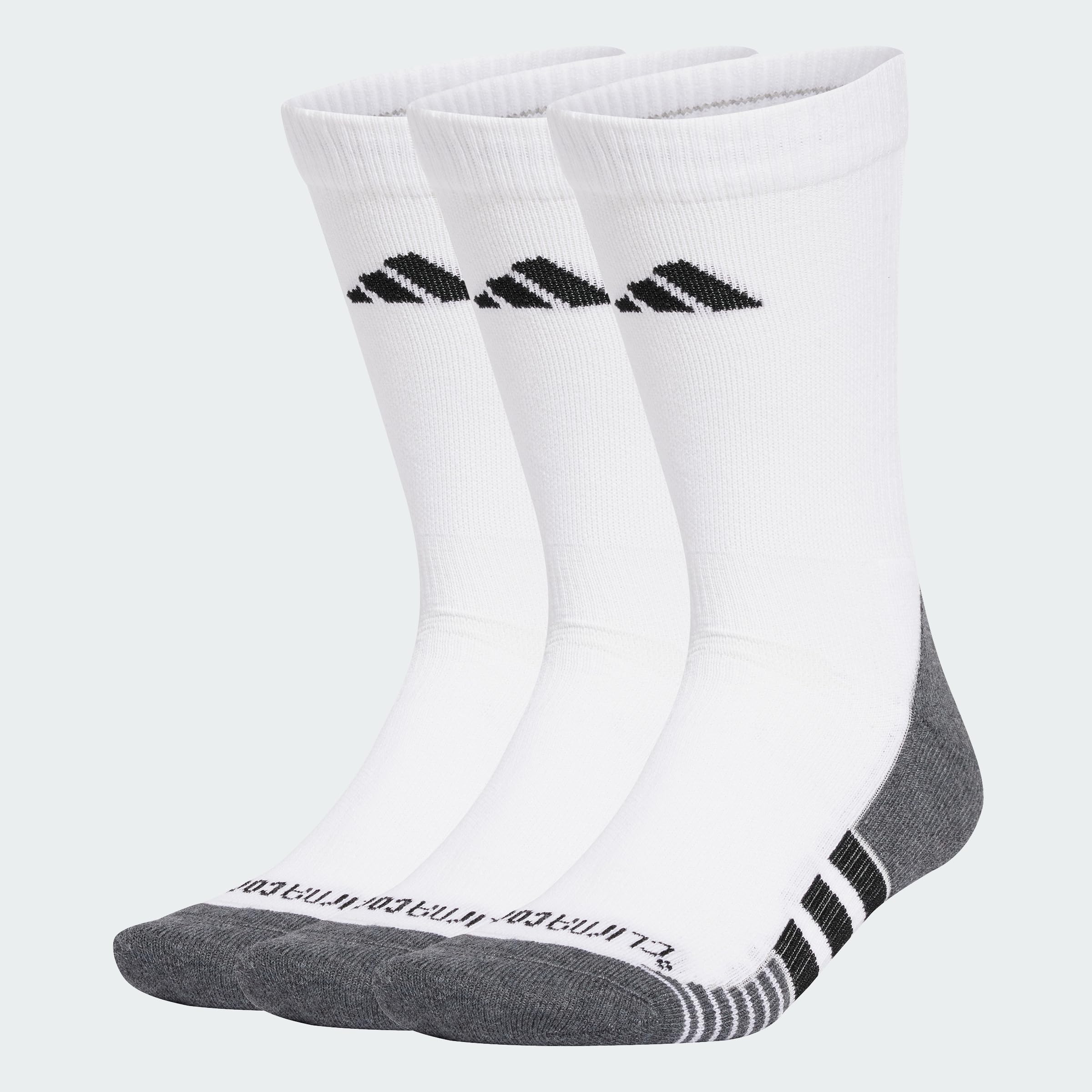 Adidas Unisex Training Cushioned Crew Socks 3 Pack - White/Black