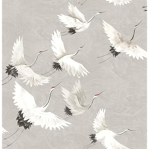 NuWallpaper NUS3678 Halcyon Peel & Stick Wallpaper, Grey