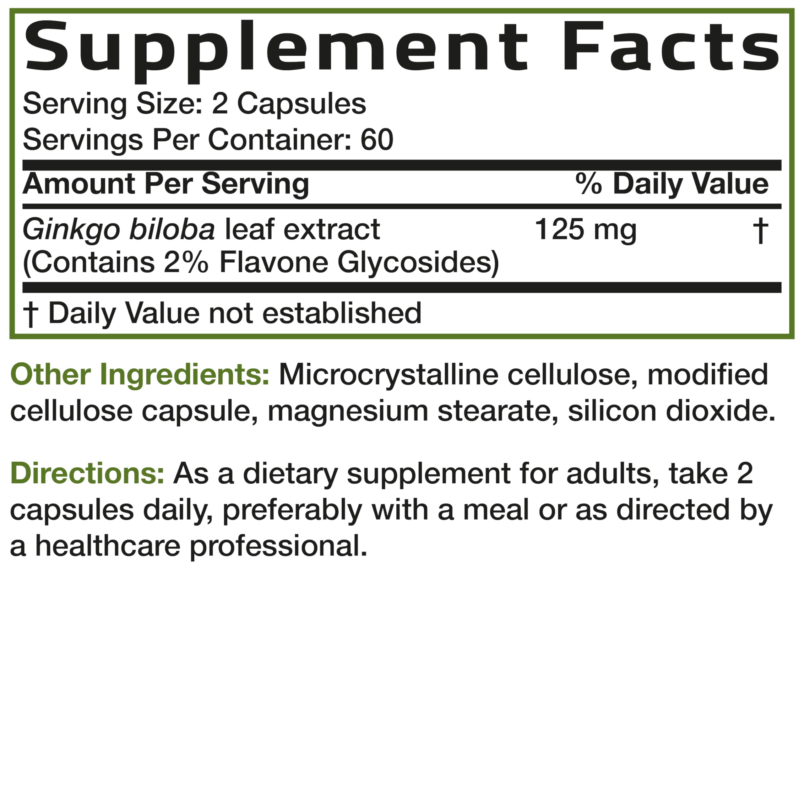 Bronson Ginkgo Biloba Extra Strength Brain & Memory Support 120 Capsules — Amazon image 8
