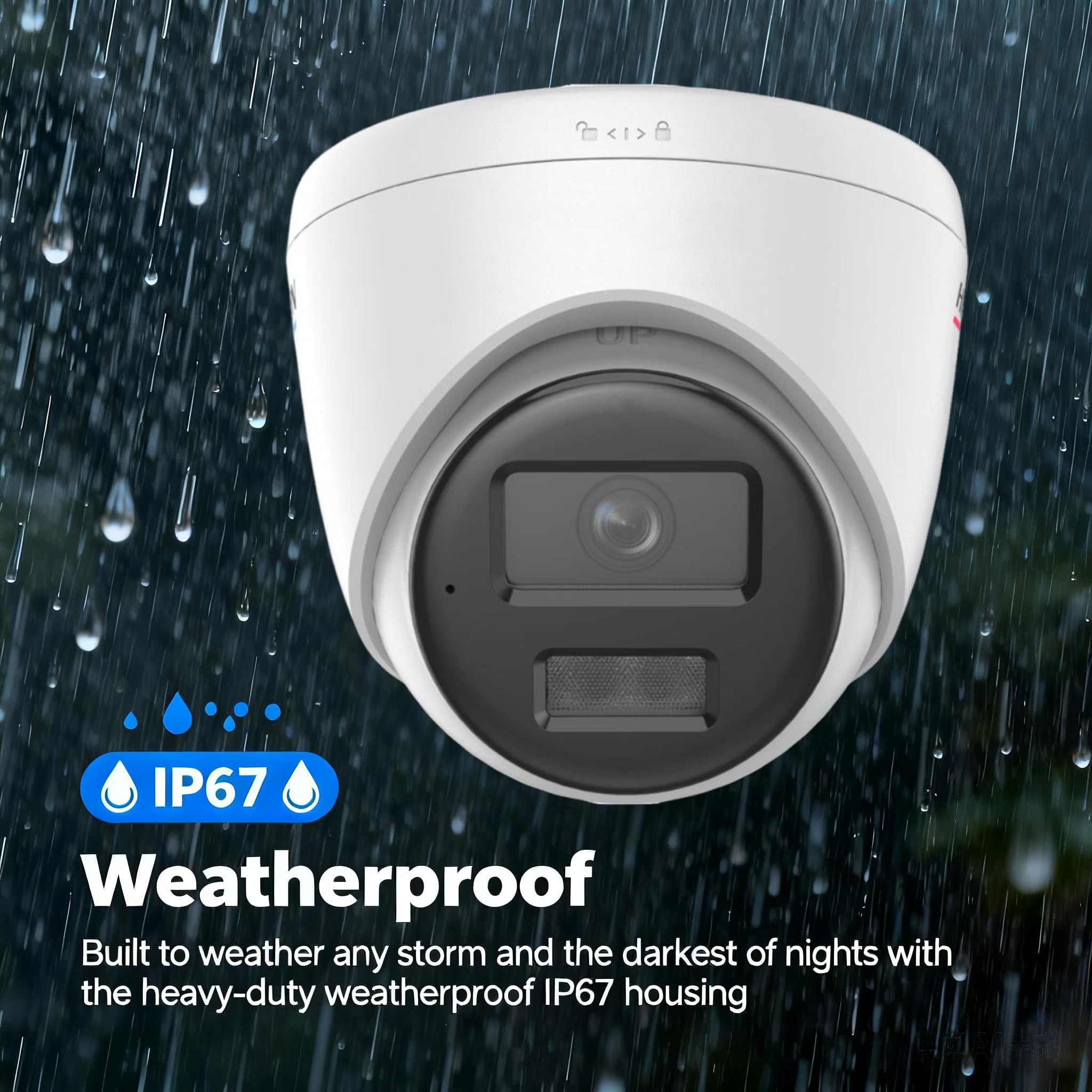 DS-2CD1383G2-LIUF 4K 8MP Smart Hybrid Light Fixed Turret POE Dome Camera, 2.8mm Wide Angle Lens - View #9