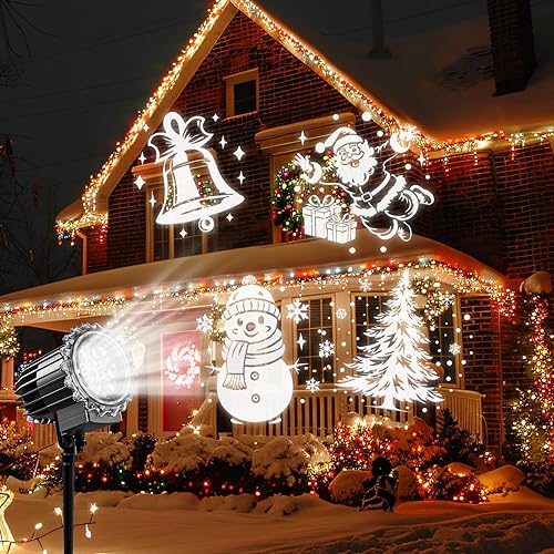 Proyector de luces de Navidad para exteriores, proyector de luz de Navidad dinámico 3D para exteriores, iluminación decorativa de paisaje,