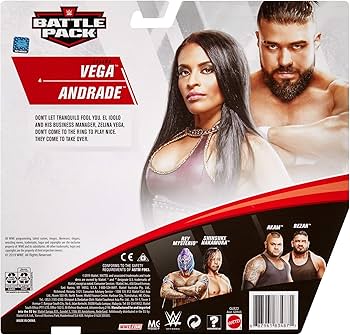 Amazon.com: WWE Andrade vs Zelina Vega Battle Pack Series #62 with