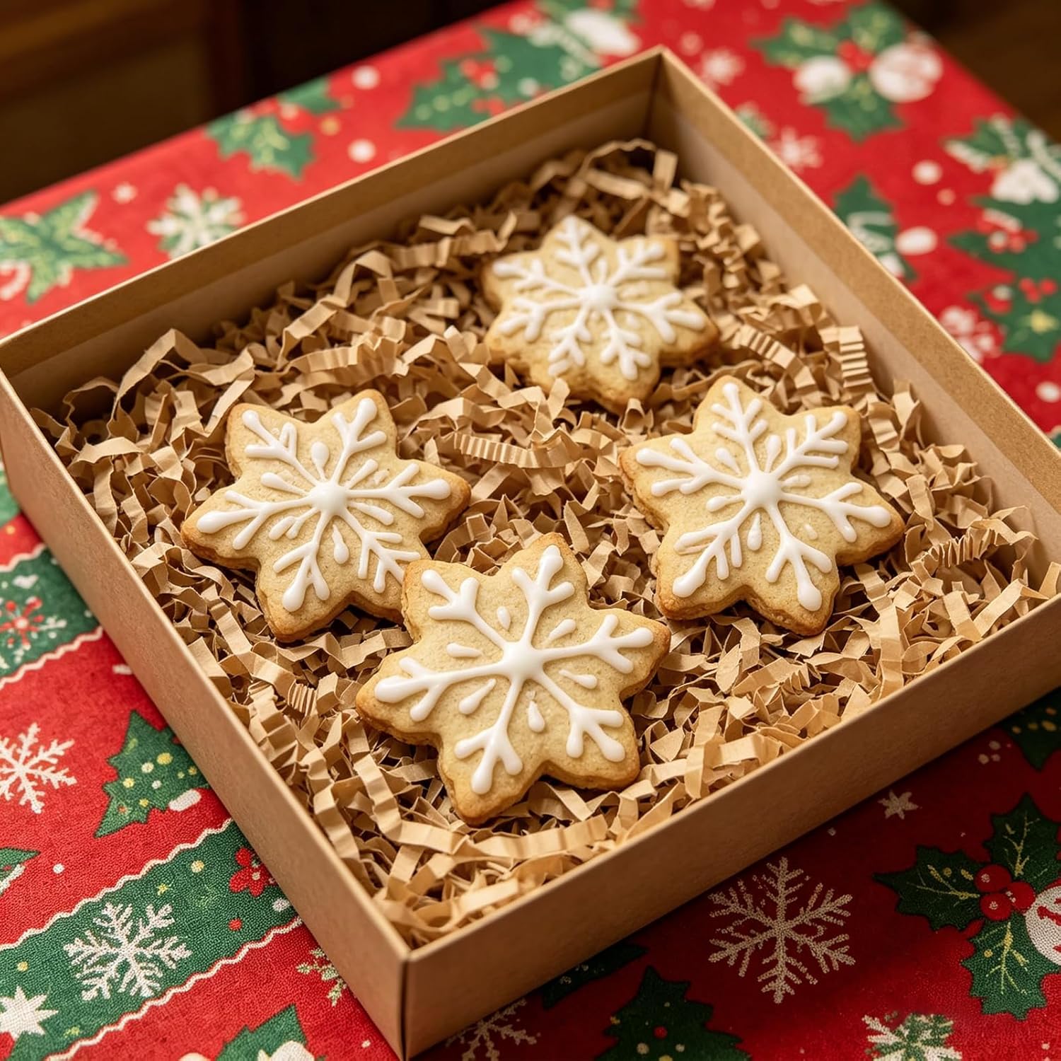 2 LB Brown Kraft Crinkle Cut Paper Shred Filler Great for Gift Wrapping, Cowhide Color Basket Fillers, Birthday, Gift Wrapping, Halloween Thanksgiving Christmas Party Decor Filling Supplies