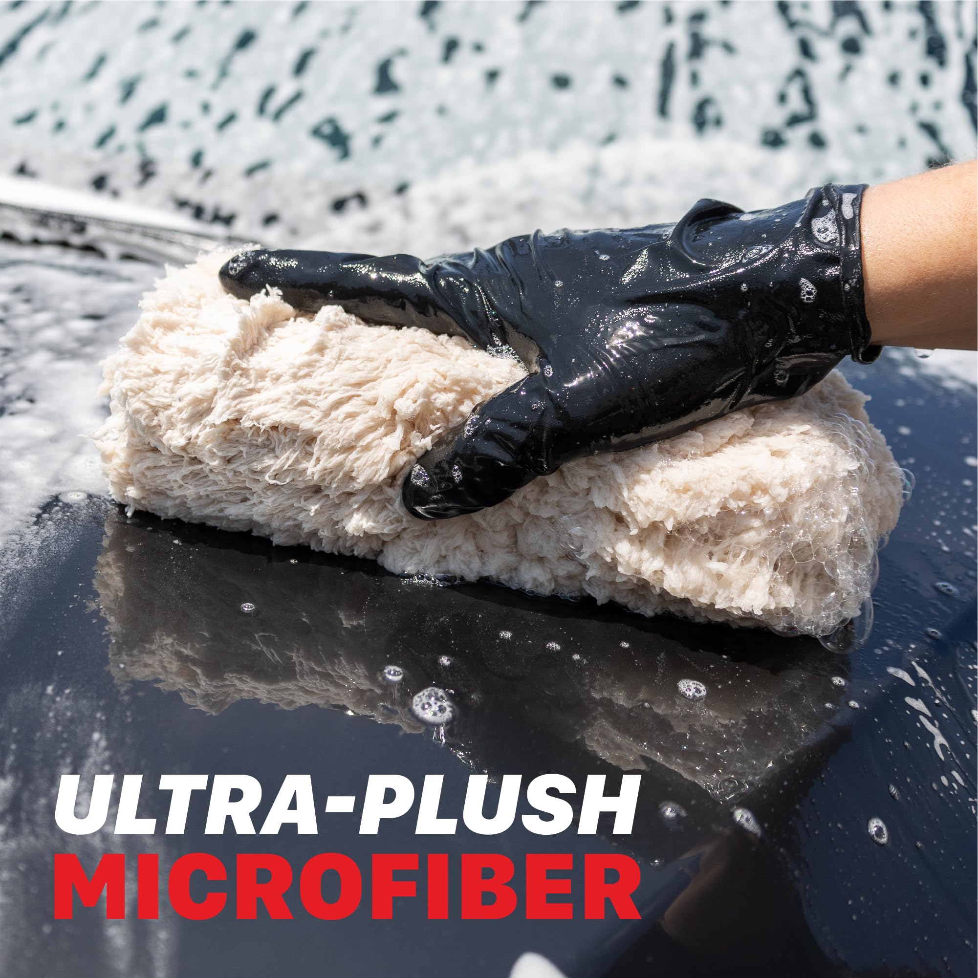 Maxshine Esponja de microfibra ultra afelpada para lavado de coche, súper absorbente y ultrasuave para lavar el coche sin arañazos, muy conveniente para detalles del coche