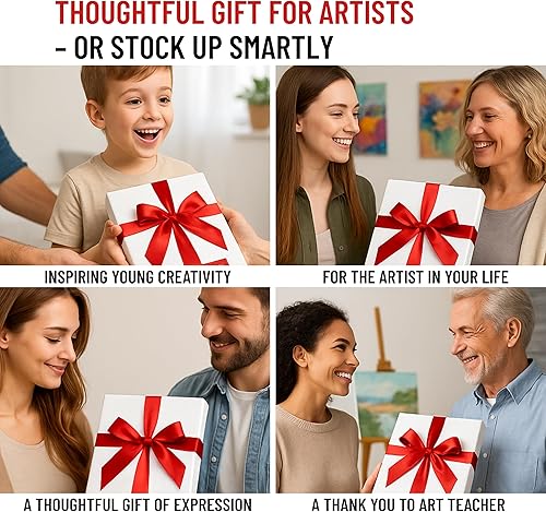 Miniatura 7 de Paquete de 24 tableros de lienzo para pintar, paneles acrílicos blancos en 8 tamaños, incluyendo lienzo de 4 x 4, 5 x 7, 8 x 10, 11 x 14 pulgadas y