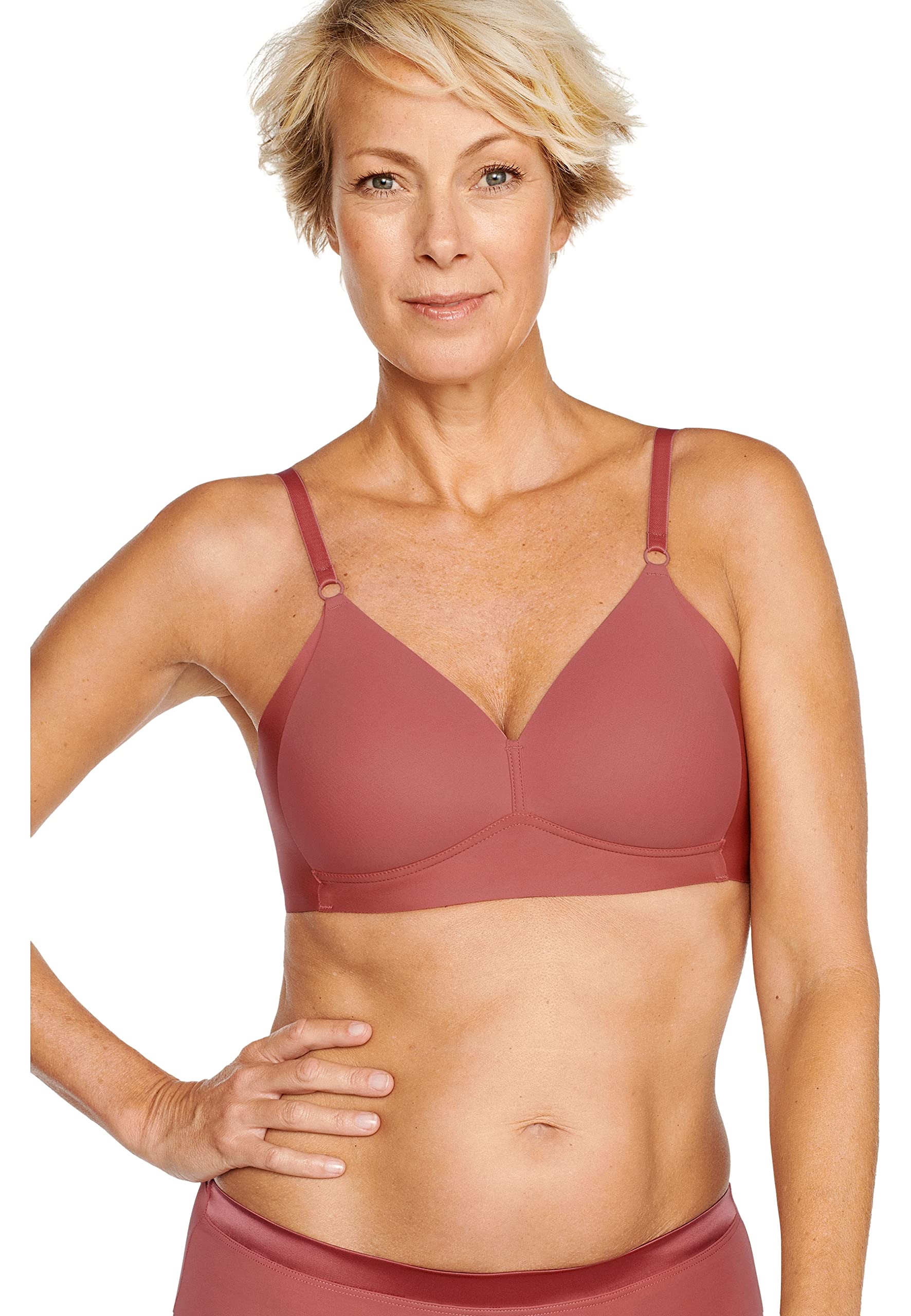 Naturana Moulded Padded Soft Cup Bra Sun Kissed Orange 38A