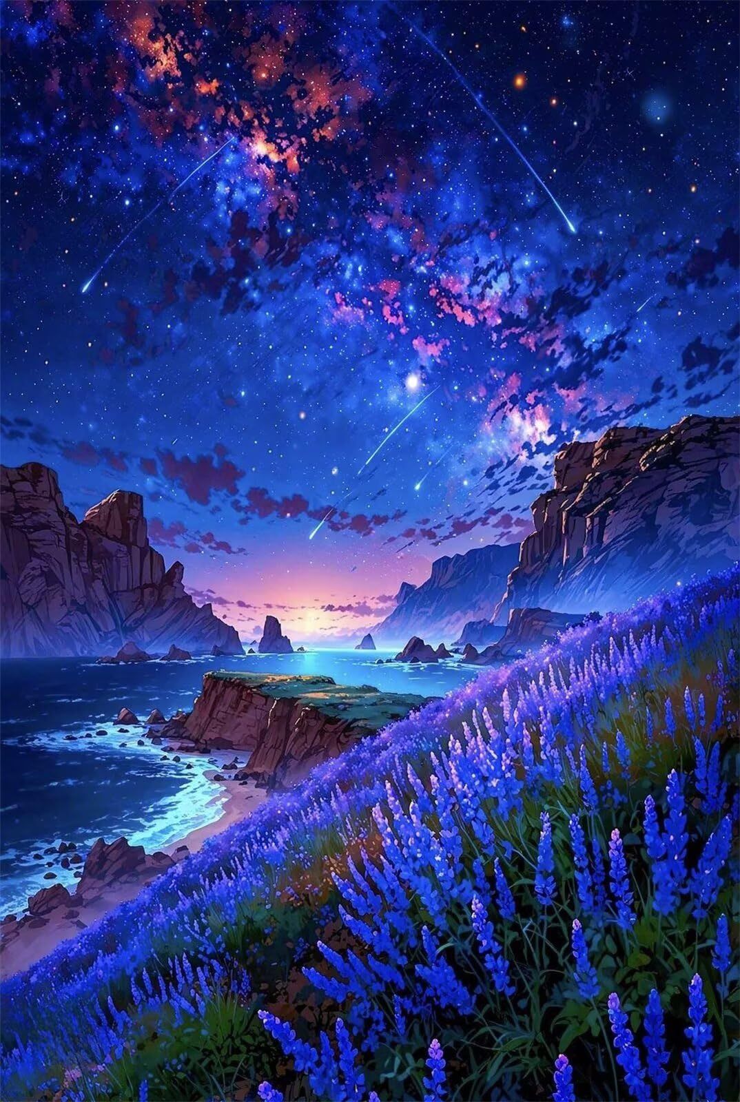 Puzzle 3000 sztuk kwiaty gwiaździsta noc, puzzle niemożliwe, łamigłówki, łamigłówki, gry logiczne dla całej rodziny, puzzle dla dorosłych 3000 sztuk 122 x 81 cm