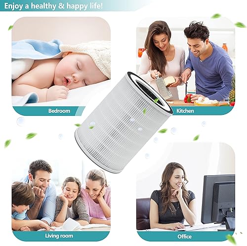 Miniatura 6 de Lhari Filtro HEPA verdadero compatible con purificador de aire Afloia KILO, KILO PRO, MIRO, MIRO PRO y Morento KILO purificador de aire, paquete de 2