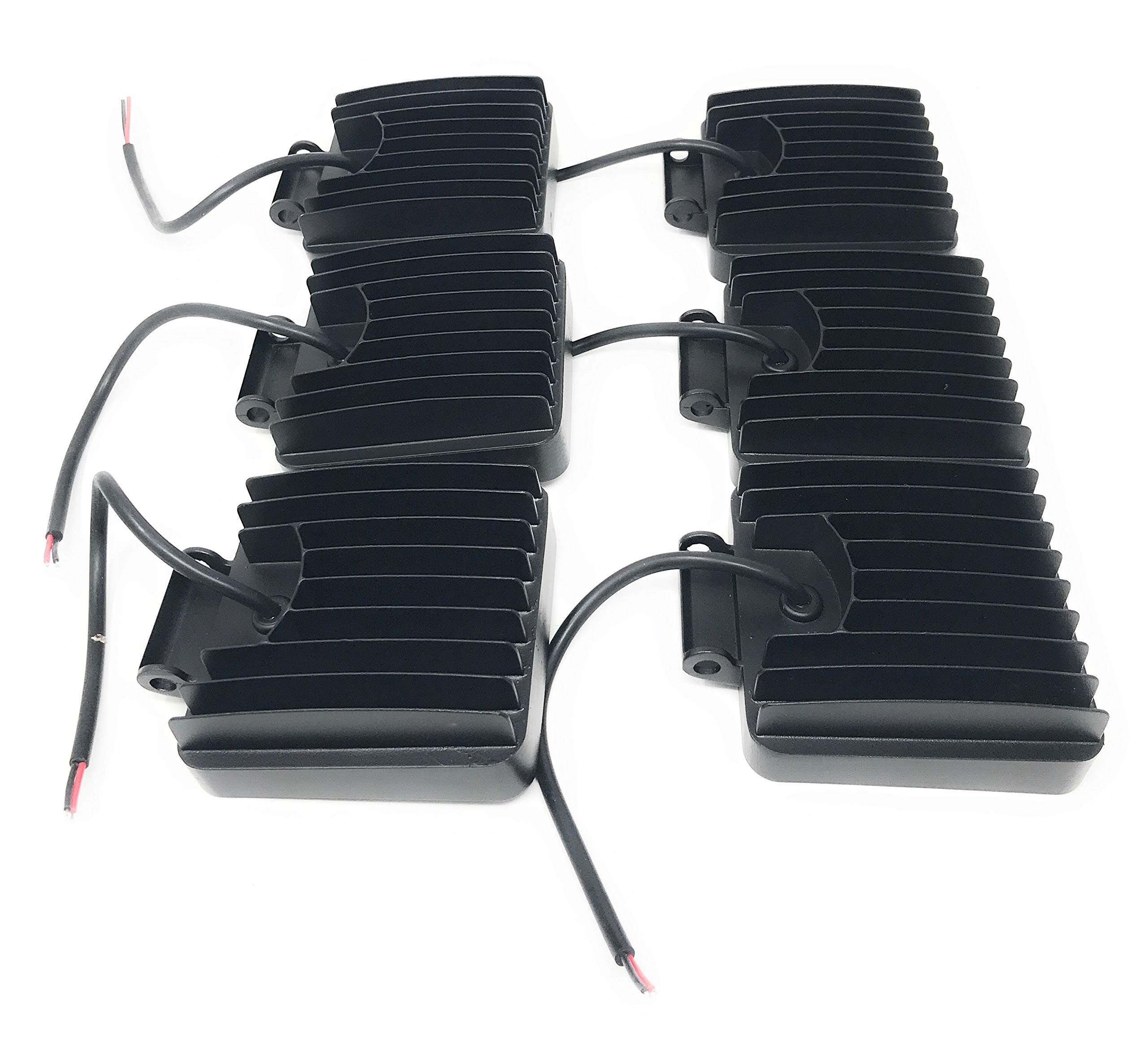 tempo di saldi 6 Fari 48W Quadrato Faretto Led Da Lavoro 16 Led Da 3W Di Profondità Auto Barca, 6 pezzi