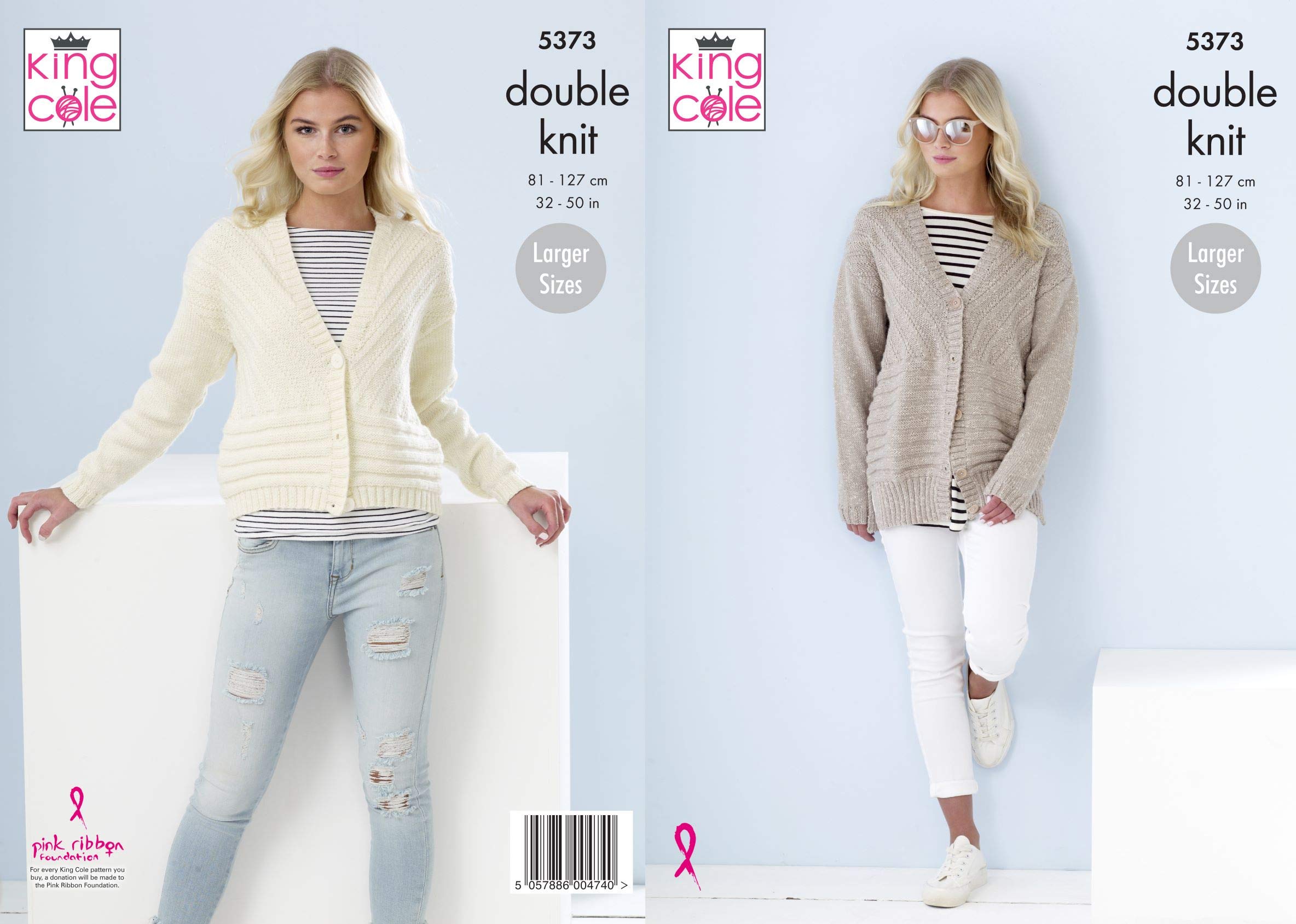 King Cole DK Knitting Pattern Cardigans 5373