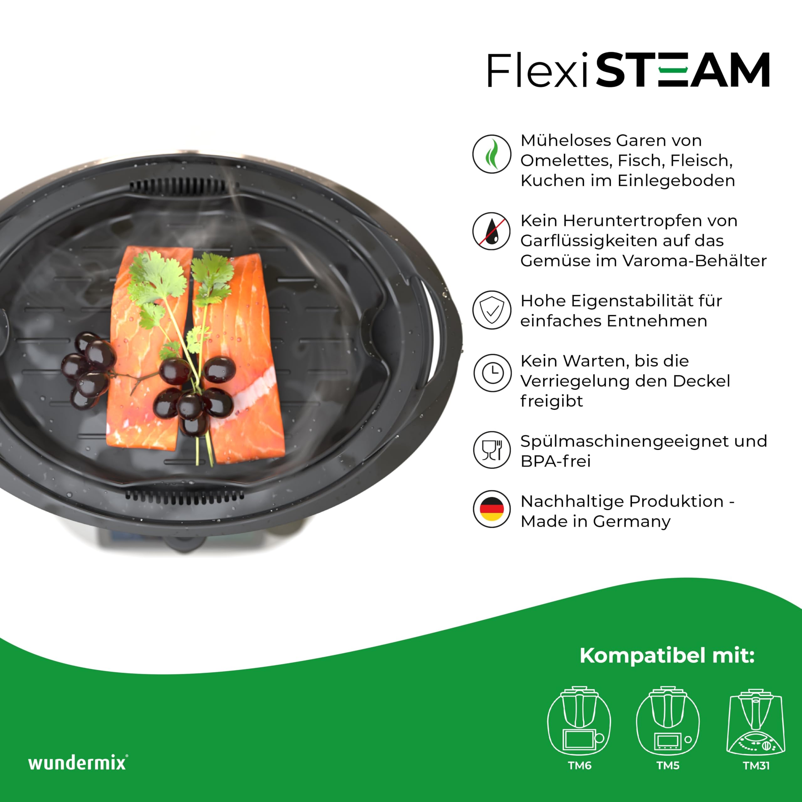 Wundermix FlexiSteam Auflaufform Varoma (2er Set) für Thermomix & MC