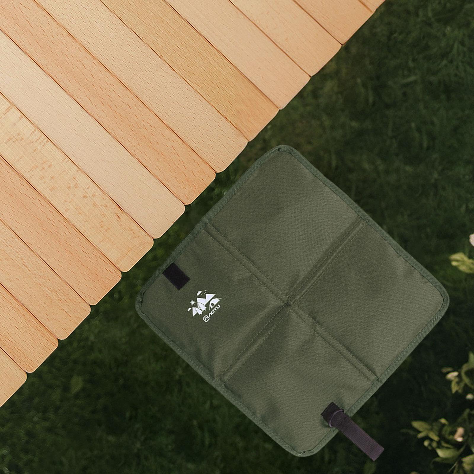 rockible Foldable Cushion Seat Travel Sitting Pad Moisture Anti Oxford Cloth Outdoor Sitting Mat for Backpacking Outdoor Activities, Green