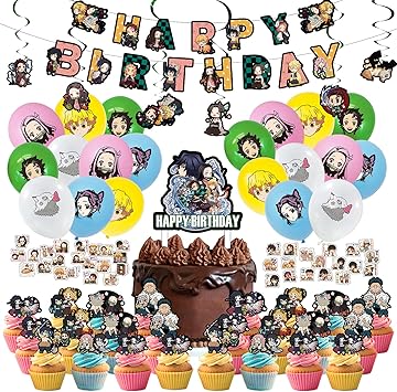 Amazon Haftss 鬼滅 のやいば アニメ 風船 バースデーバルーン 誕生日 バルーン バースデー 飾り 誕生日 飾り 誕生日 装飾 男の子 女の子 風船 バルーン おもちゃ