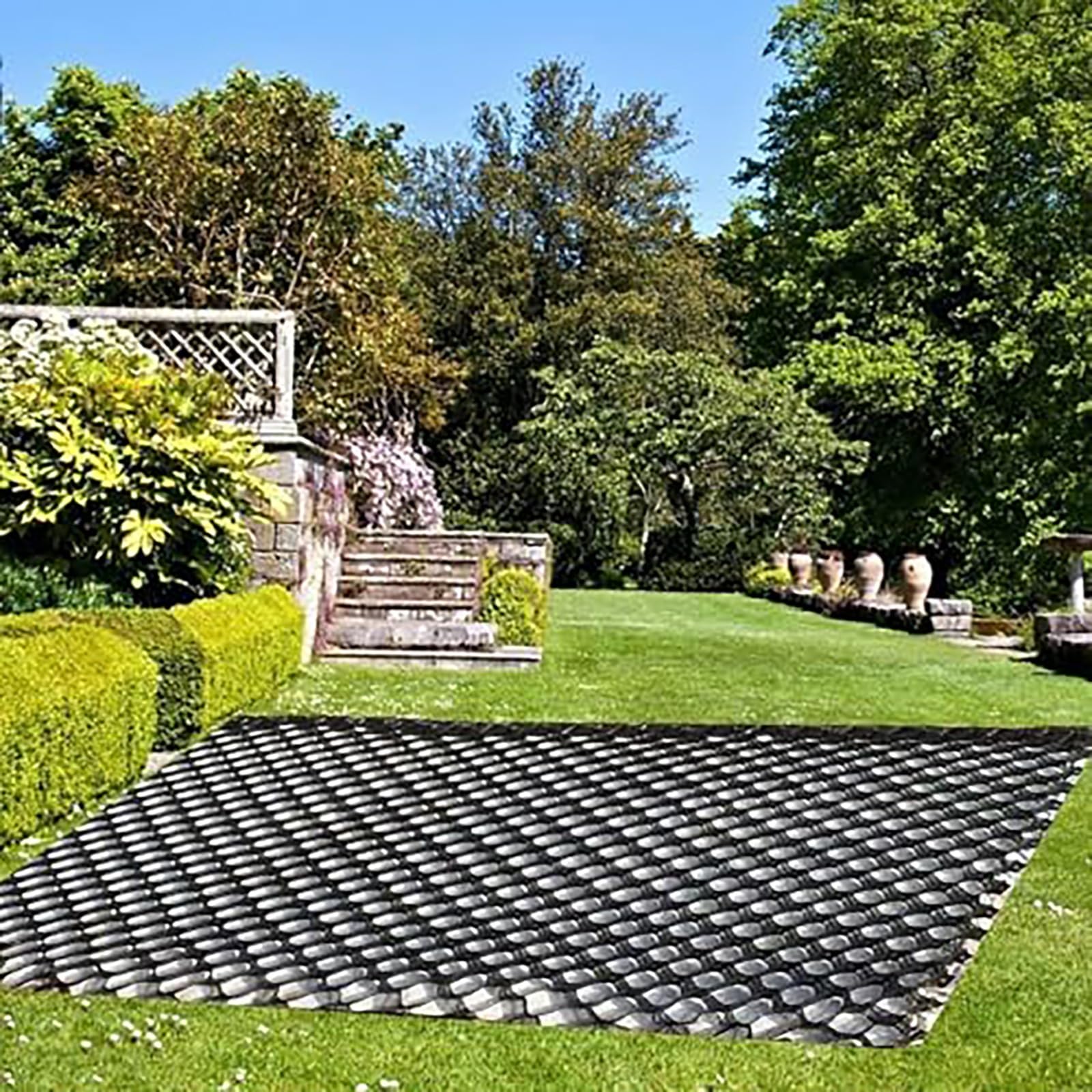 Outdoor Ground Grid Hdpe 2'' Depth for Parking Lots, 1 M 2 3.0 4 5 6 7 8 9 10 Meter Long Gravel Stabilizer Geo Grids for Residential Driveways/Flat Areas(3.0x4m/10x13ft)