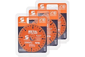 EZARC Metal Master Diamond Cutting Wheel 4-1/2 Inch (3PCS) for Cutting Rebar,...
