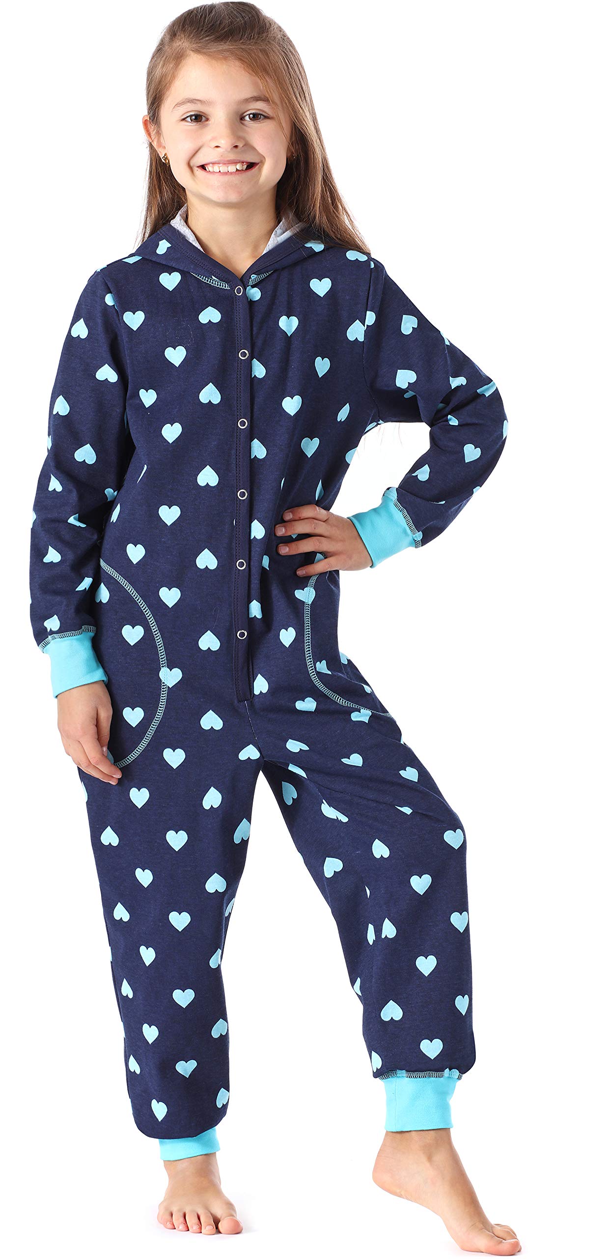 Merry Style Mädchen Schlafstrampler Strampelanzug mit Kapuze MS10-223