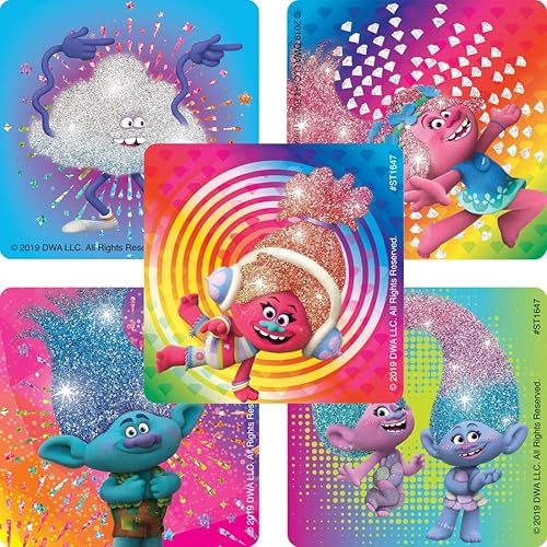 Miniatura 1 de Trolls Gem Glitter Stickers  Premios y Sorteos  50 por paquete