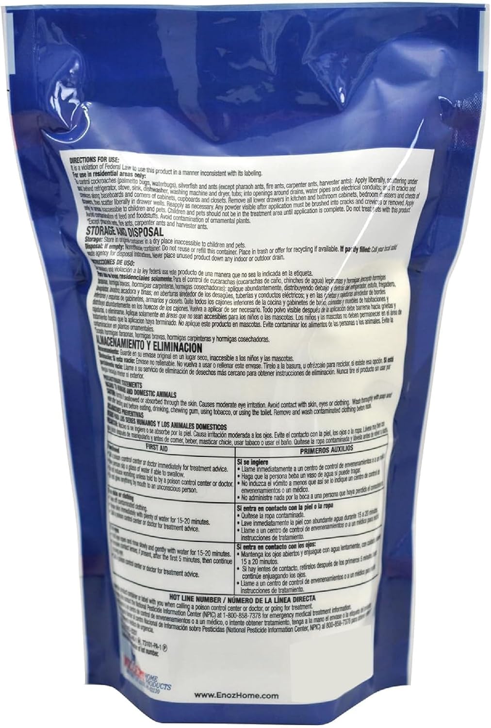 Multi-Insect Killer - Odorless Cockroach Killer - Enoz - Roach Away Powder 24 Oz - Roach & Ant Killer - Easy Pest Control - Kills Roaches, Ants, Waterbugs, and More - Available with Omni Depot Gloves