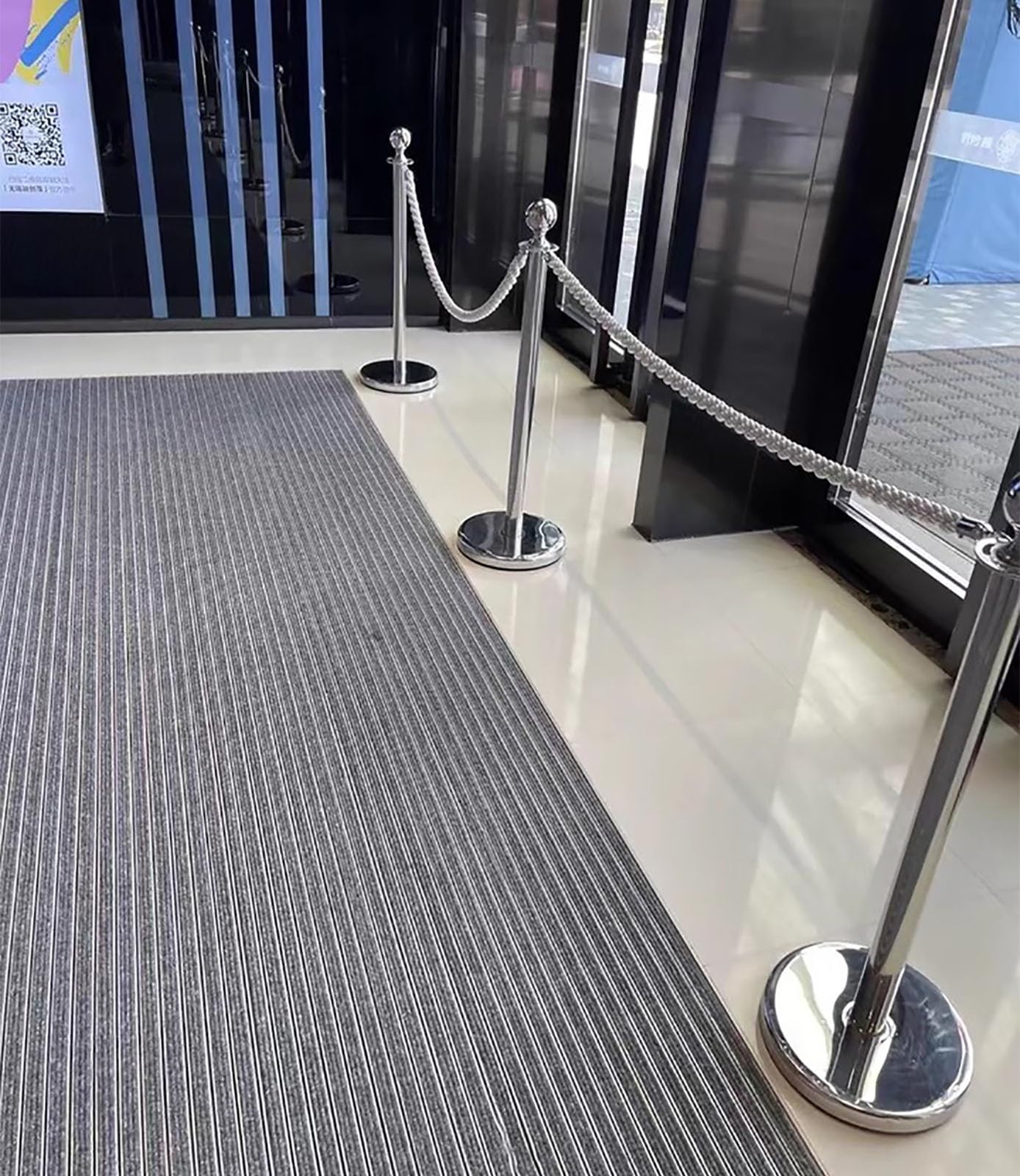 Oracra Stanchion Rope Set of 2 Barrier Ropes with Gold/Silver Snap Hooks, Stanchions Twisted Rope for Crowd Control, 2ft 4ft 5ft 6ft 8ft 5ft 10ft Railing Hemp Rope(Silver Hook,180cm(6ft))