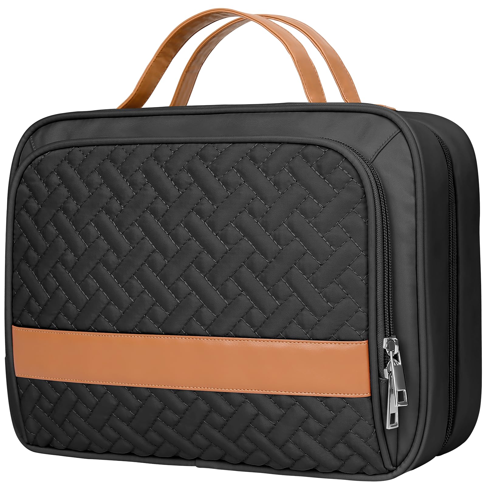 IDEATECH Borse da Toilette per Donna, Beauty Case da Viaggio, Borsa da Toilette Grande da Viaggio Borsa da Toilette Appesa, Borsa da Trucco Donna, Organizer Cosmetico per Donne (Nero)